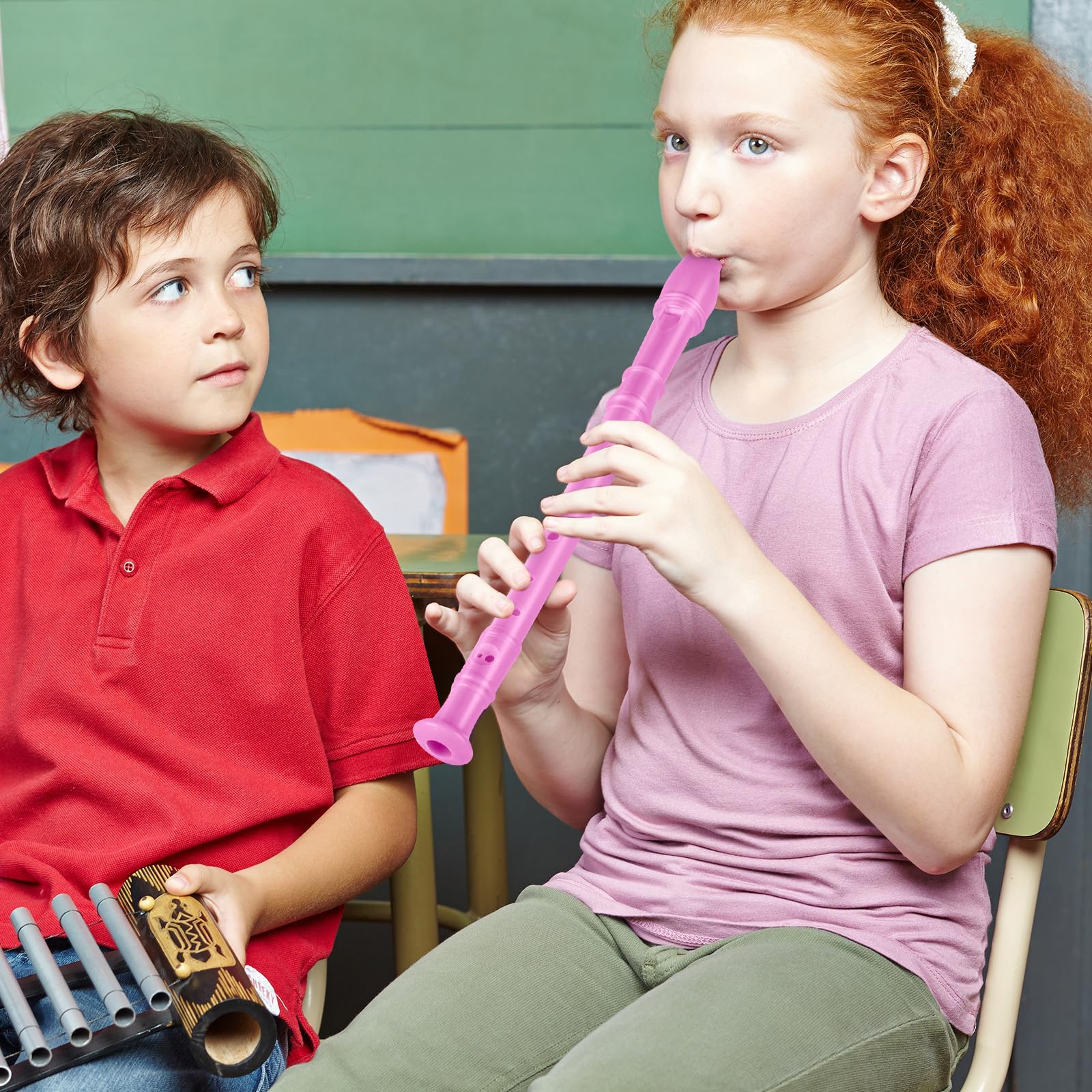 8 Hole Soprano Recorders Descant Flute Bulk With Cleaning Rod German Style for Back to School Gift Operation Christmas Shoebox Supplies Musical Instruments Party Favor (12 Pack) 12 - Image 6