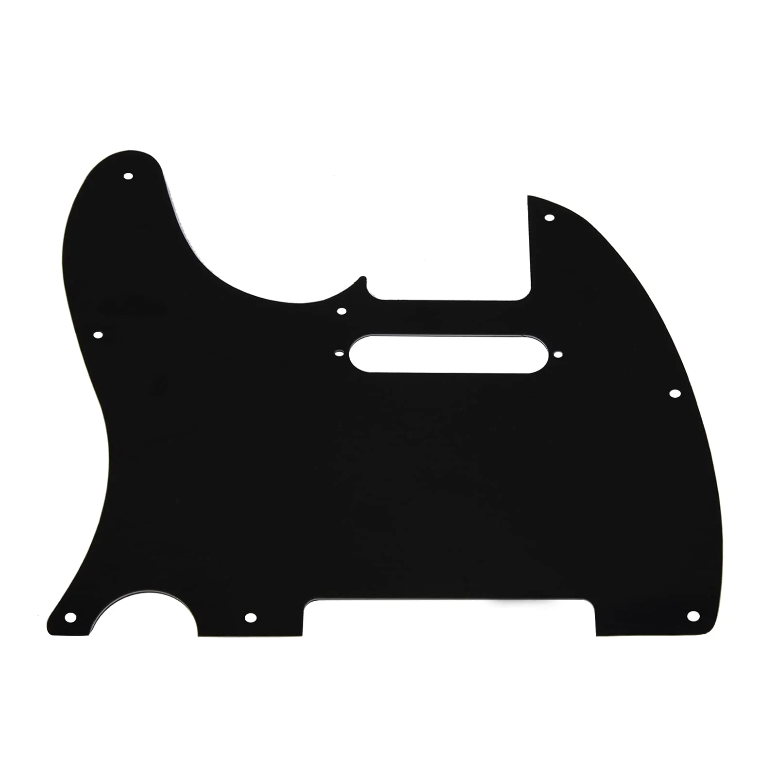 8 Hole Tele Guitar Pickguard Scratch Plate Compatible with USA/Mexican Fender Telecaster (3Ply Black) - Image 2