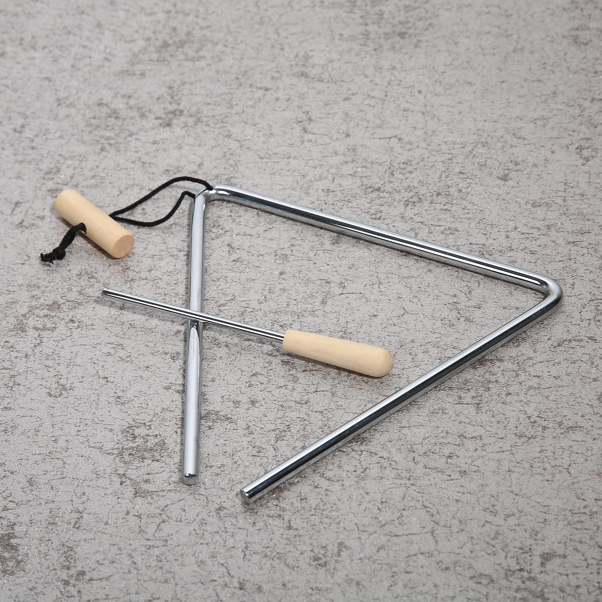 8 Inch Musical Triangle Instrument, Steel Triangle Percussion Bell With Striker 8 INCH - Image 4