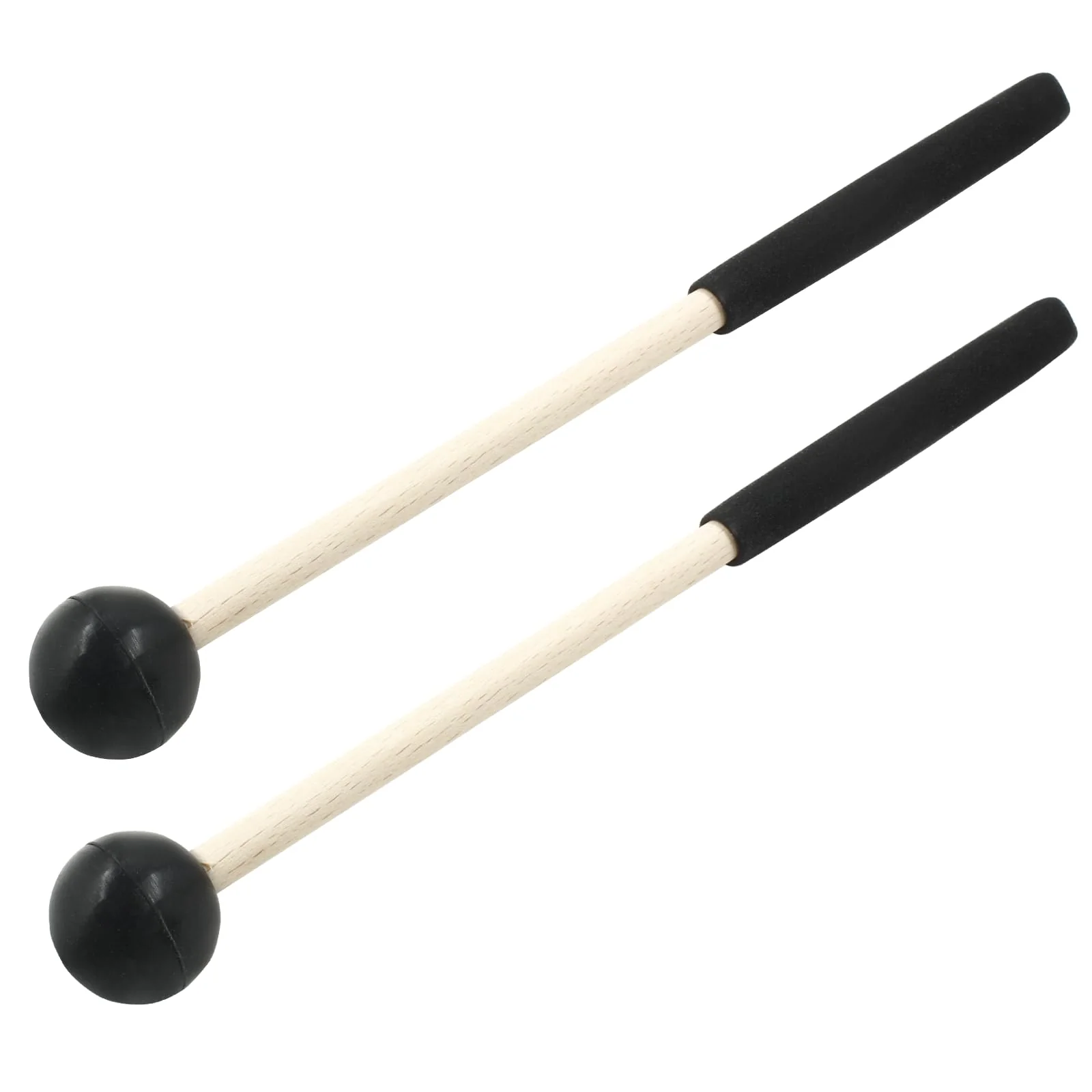 8 Inch Percussion Mallets Stick with Rubber Head and Handle,Wood Drum Mallets for Xylophone,Glockenspiel, Black - Image 5