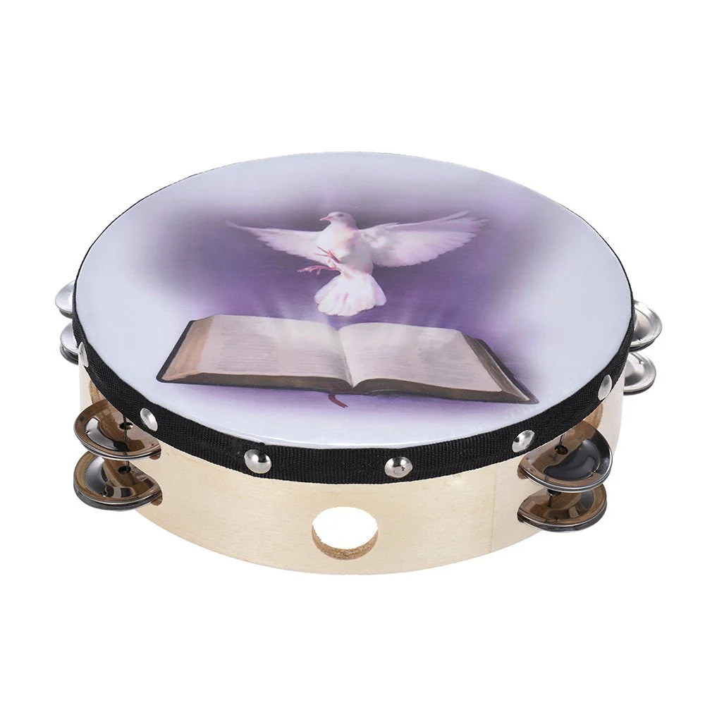 8 inch Tambourine 6 Pairs Double Metal Jingle for Church and Other Holy Occasio - Image 6