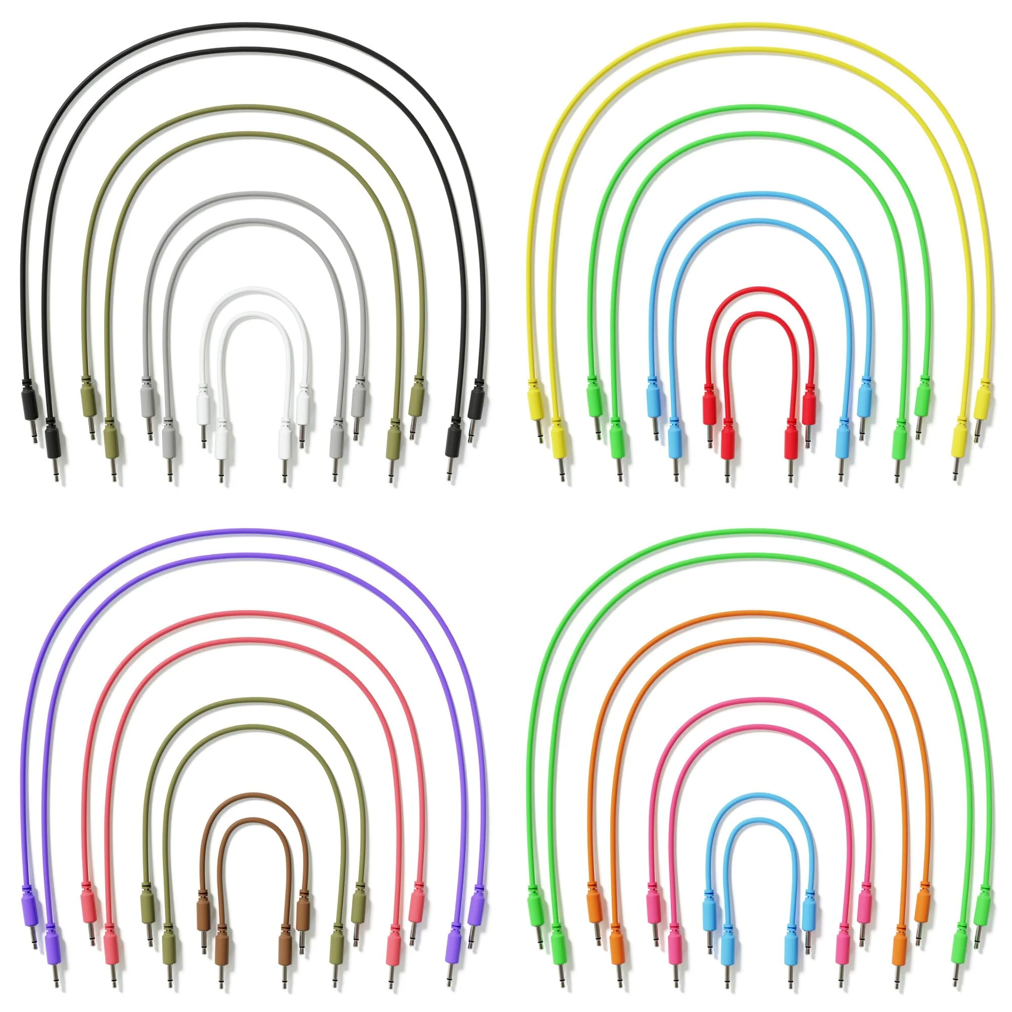 8-Pack - Mono Modular Patch Cables TS 3.5mm 1/8 inch Eurorack Synthesizer [8A-Pack] 8A-Pack - Image 5
