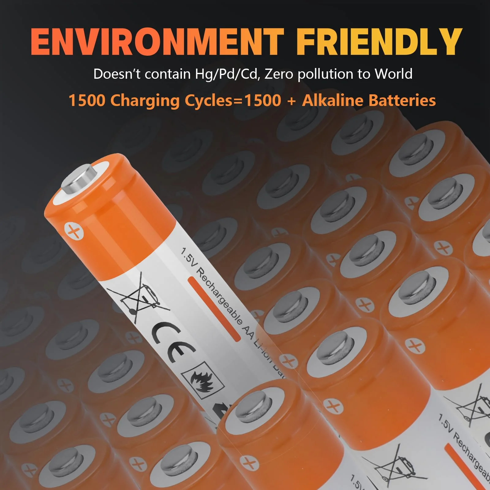 8 Pack Rechargeable 1.5V AA Size Lithium Batteries for Blink Camera, Long-Lasting Double A Battery 2600mWh with 2H Fast Charger (4 Bay Independent Slot) 8 Pack - Image 7