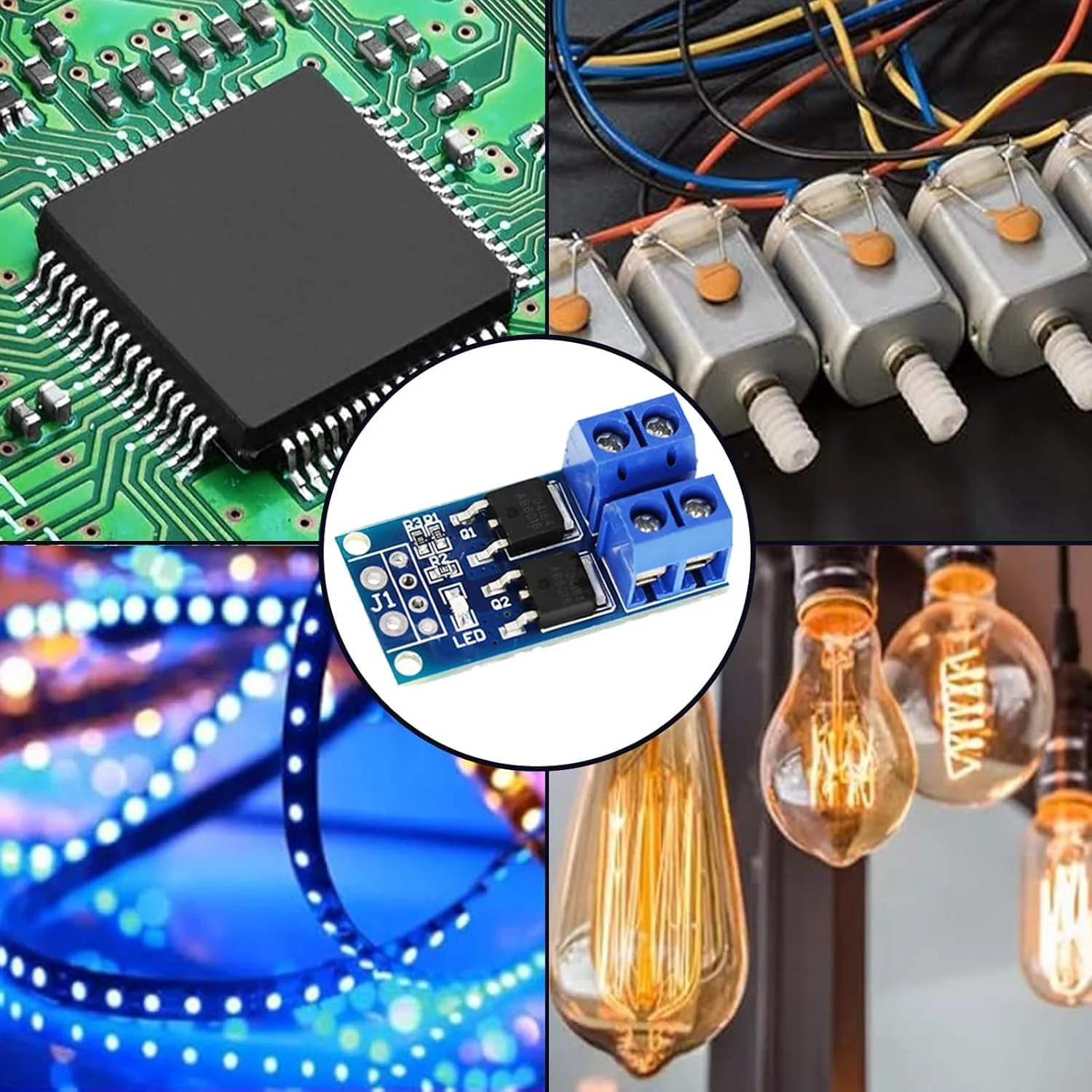 8 Pcs DC 5V-36V 400W FET Trigger Switch Drive Module Board Dual Mosfet Driver Module Dual High Performance Switching Driver Module PWM Controller Switch Panel Driver Module for Ar-duino - Image 6