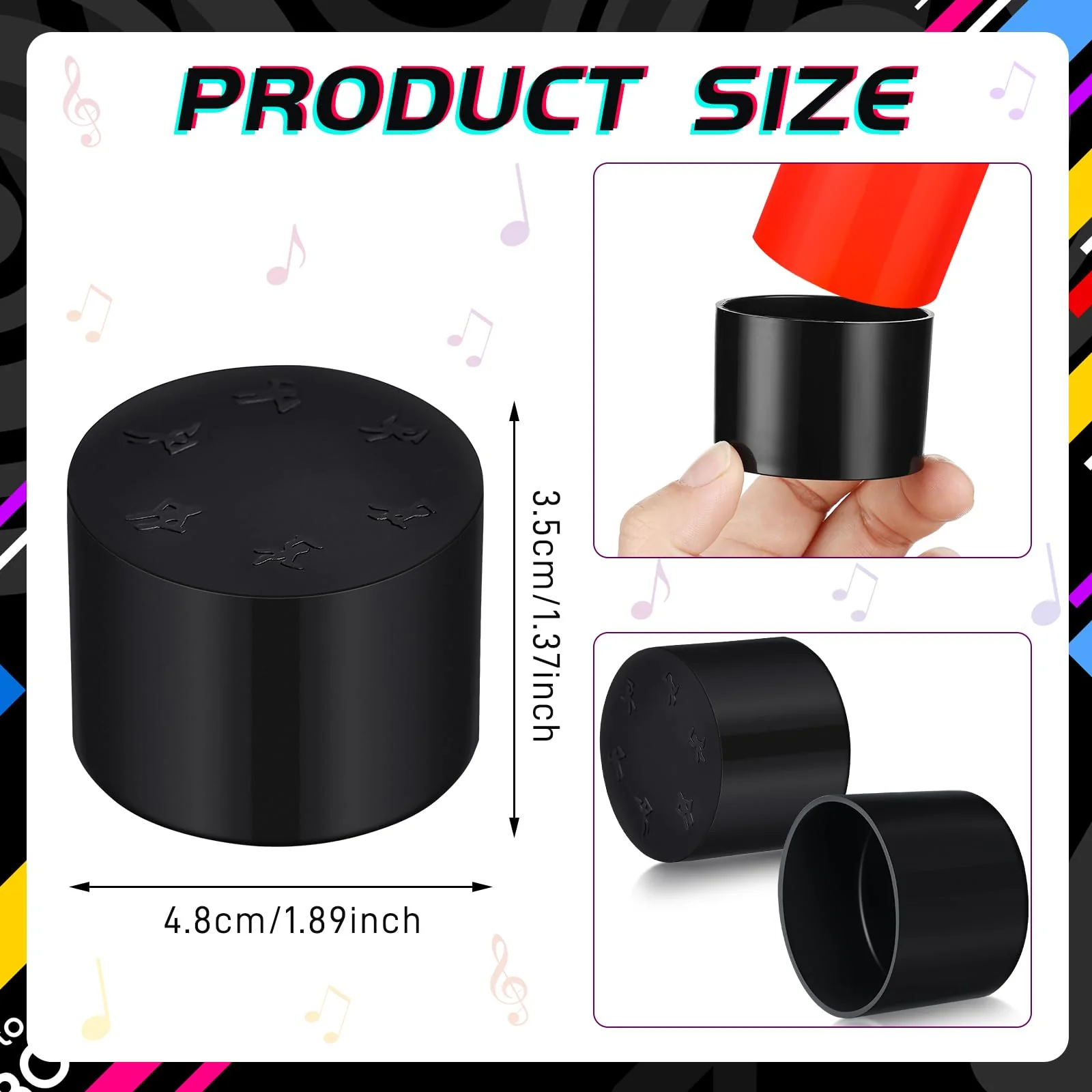 8 Pcs Octavator Tube Caps Percussion Tubes Caps to Lower The Octave Music Accessories Childhood Instruments for Classroom Time Rhythm Music - Image 2