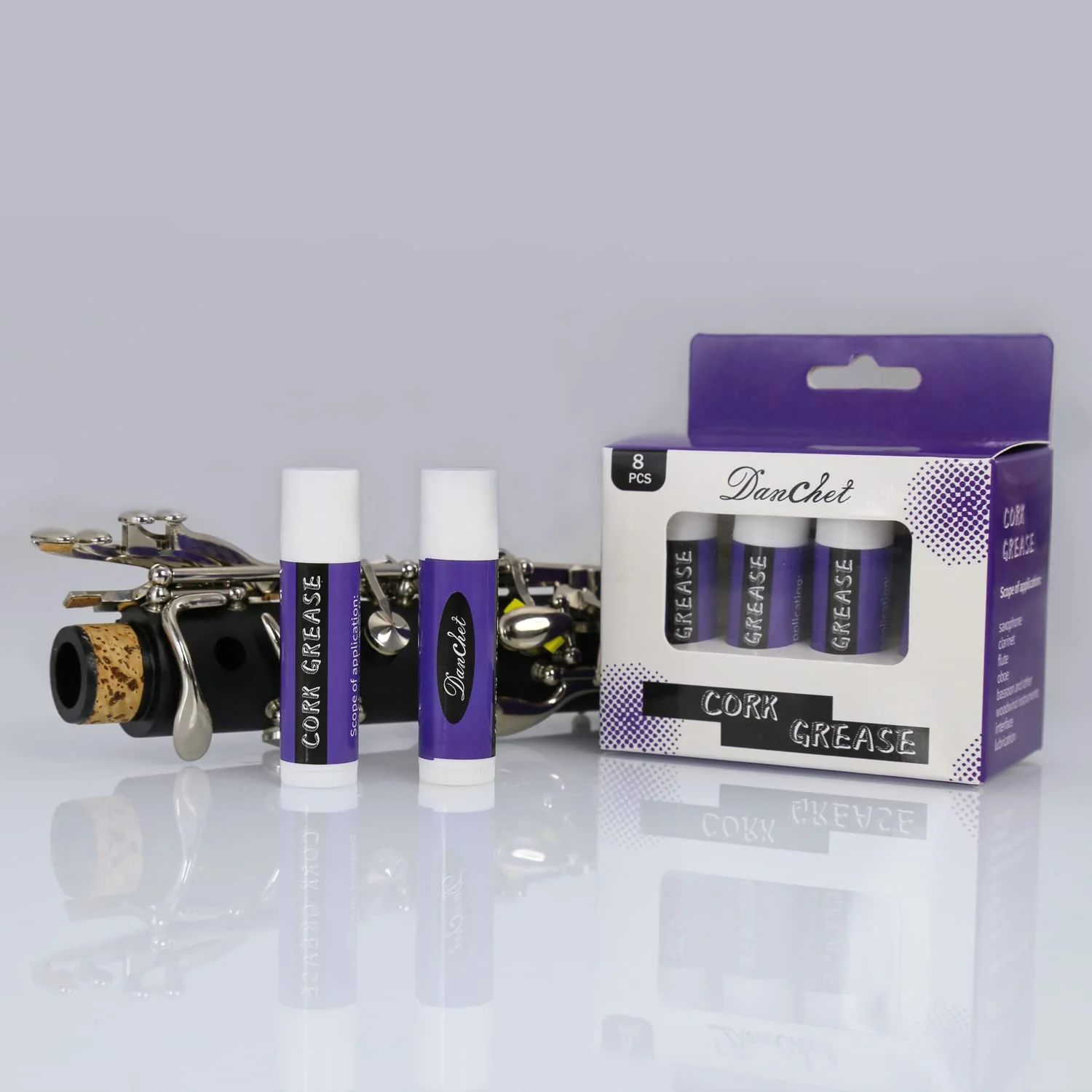 8 Piece Saxophone Clarinet Cork Grease, Lubricating Tube Cleaning Care Product for Clarinets, Saxophones, Oboes, Flutes, Bass Clarinets, Etc. - Image 5