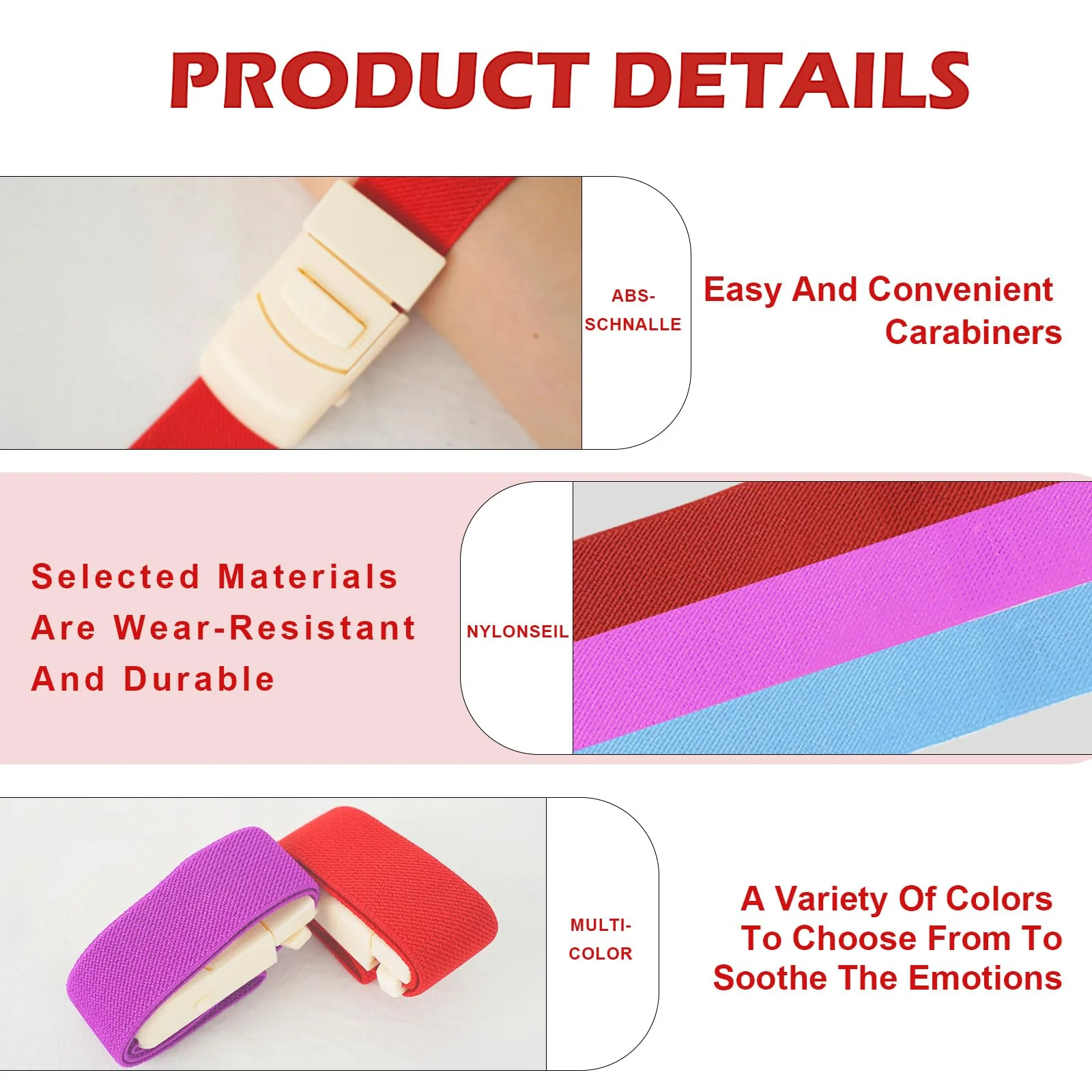8 Piece Storage Tube Blood Collection Set Tourniquet Holster, 8 Colours Storage Hose with Buckle, Personalised Blood Collection Vein Trap for Nurses, Easy to Use - Image 4