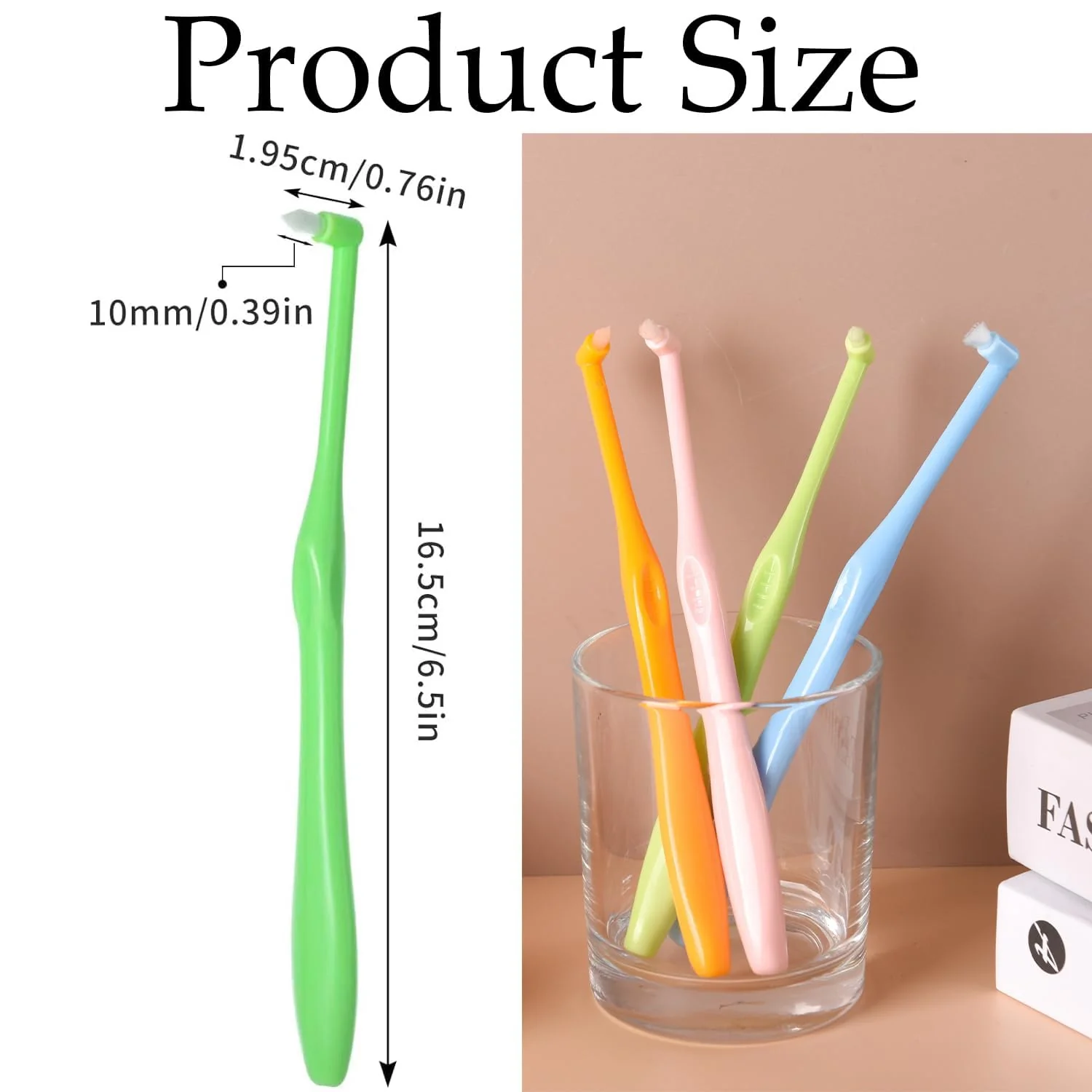 8 Pieces Interroom Toothbrush, Soft Single Toothbrush with Tuft, Slim Interspace Toothbrushes Interdental Brushes for Sensitive Gums, Deep Cleaning, for Teeth Cleaning - Image 5