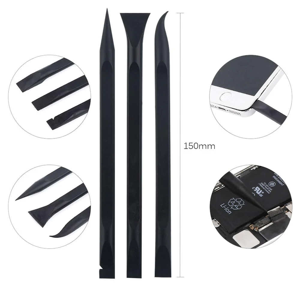 8 Pieces Metal & Plastic Spudger Set Pry Opening Tool Triangle Picks Opener Compatible with iPhone iPad MacBook Laptop Repair Kit - Image 2