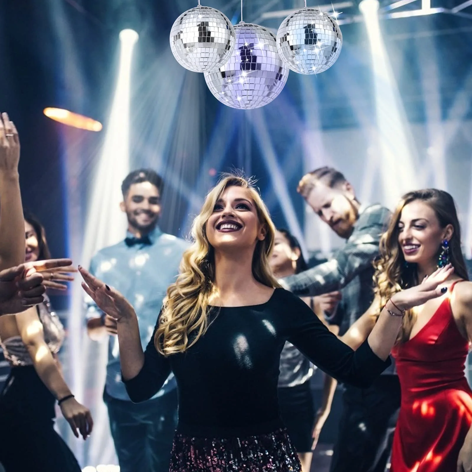8 Pieces Mirror Disco Balls Silver Hanging Disco Light Mirror Ball for Retro Party, Fun Party, Home Bands Decorations - Image 4
