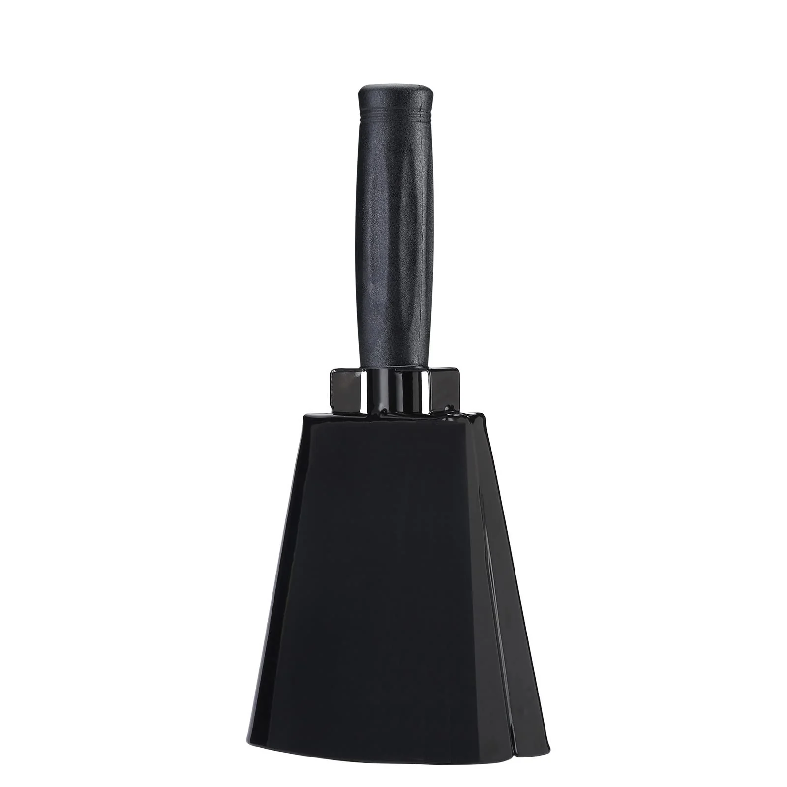 8’’ Steel Cow Bell with Handle, Noise Maker Cowbell, Cheering Loud Hand Call Bell for Sport Events Football Soccer Hockey Baseball Basketball Games Party Concert Graduations School Wedding Farm Ranch 8inch-black - Image 2