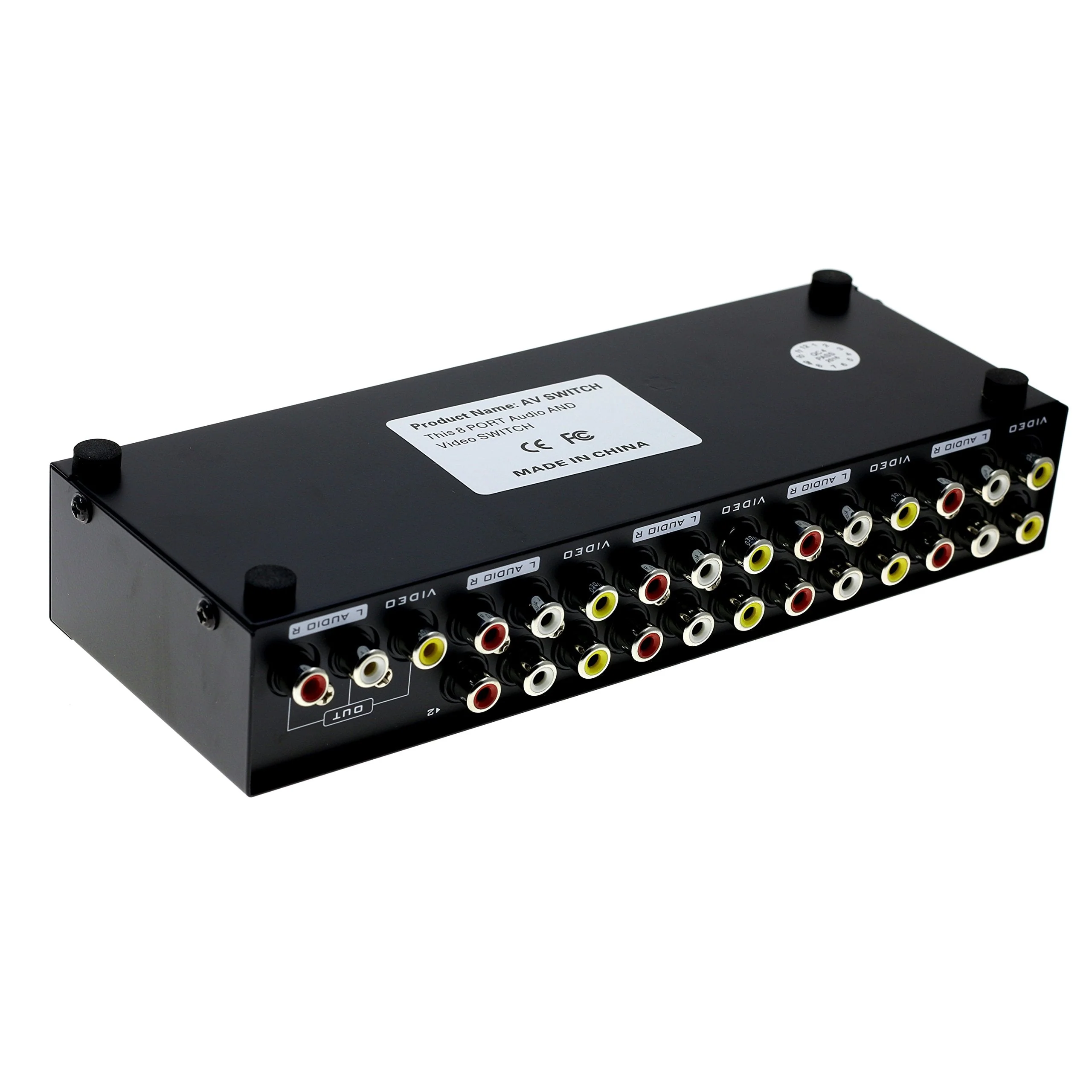 8-Way Composite Video Audio 3 RCA AV Switch Switcher Box Selector 8 in 1 Out 8x1 - Image 2