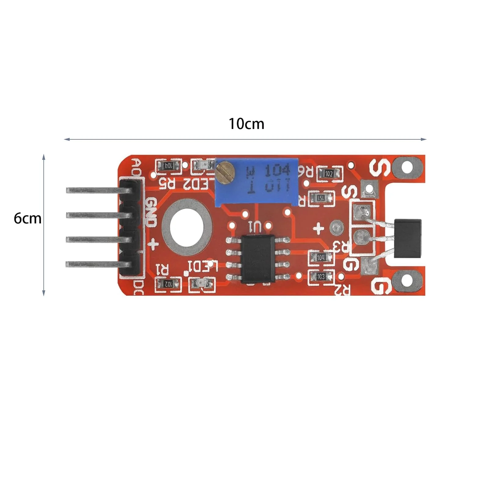 8 x linear magnetic Hall sensor modules KY-024 compatible for Arduino and Raspberry Pi 8 - Image 2