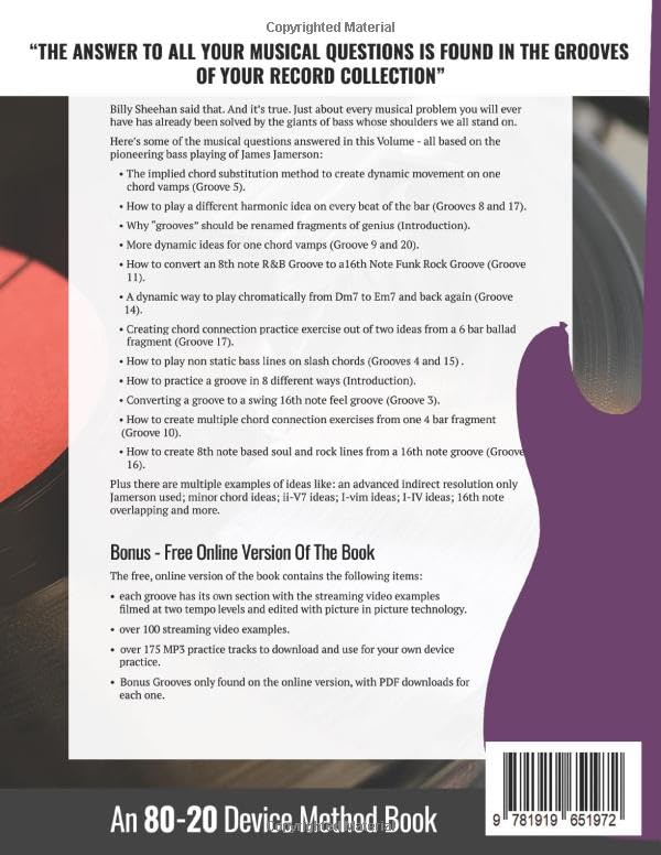 80-20 Bass: Motown Style Grooves For Bass Guitar (How To Play Bass: Learning From James Jamerson) - Image 2