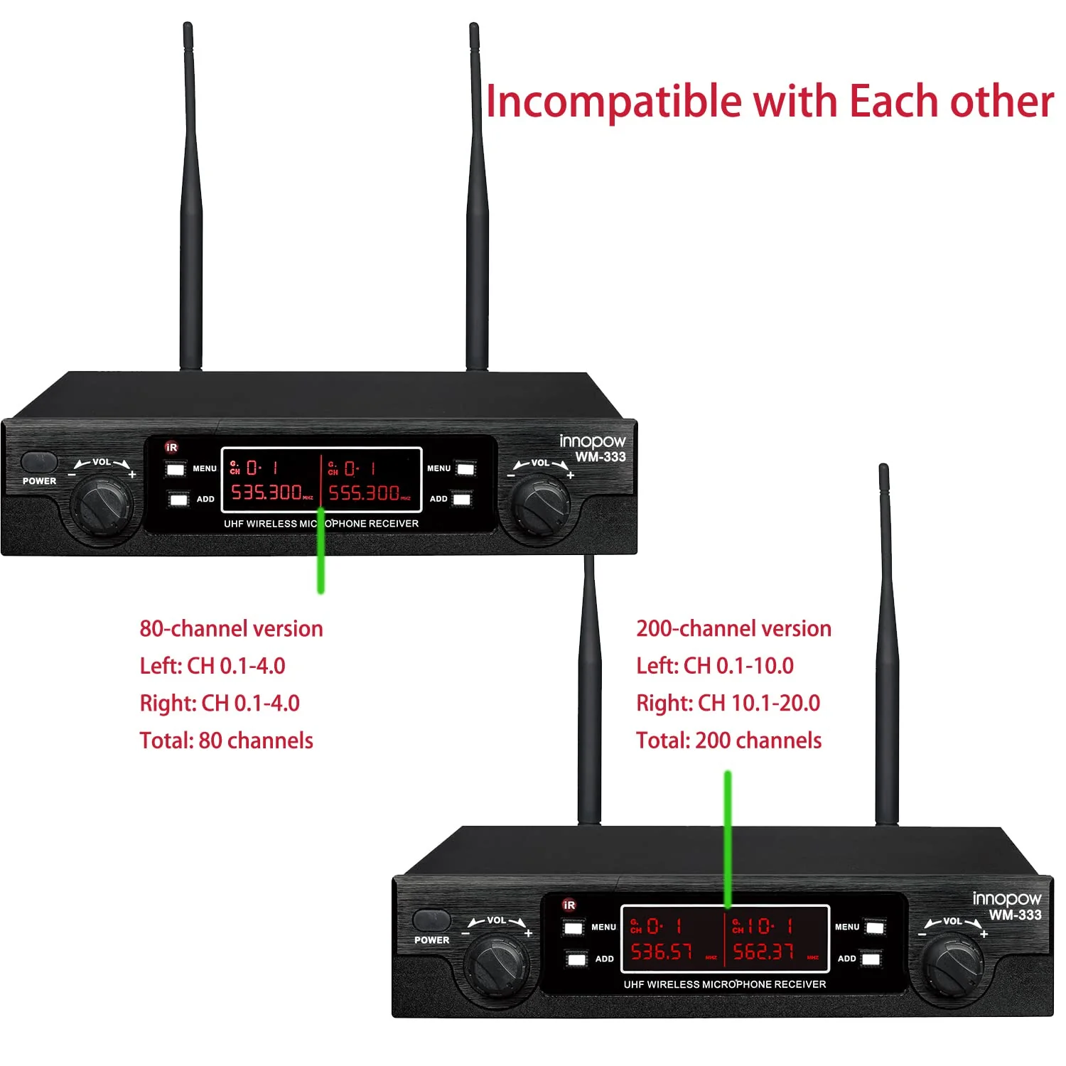 80-Channel Handheld Microphone - Pre-2023 Model for WM333/WM333B Base Receiver - Image 3