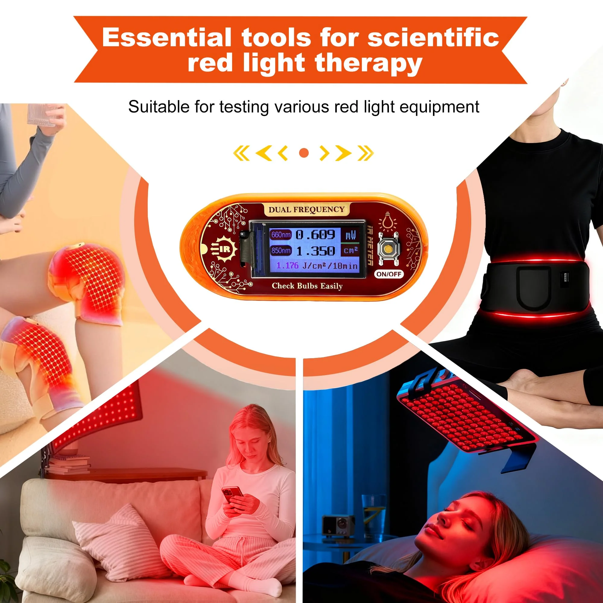 850nm & 660nm Red/NIR Light Irradiance Meter Tester – Professional Dual-Wavelength Radiometer - Image 6