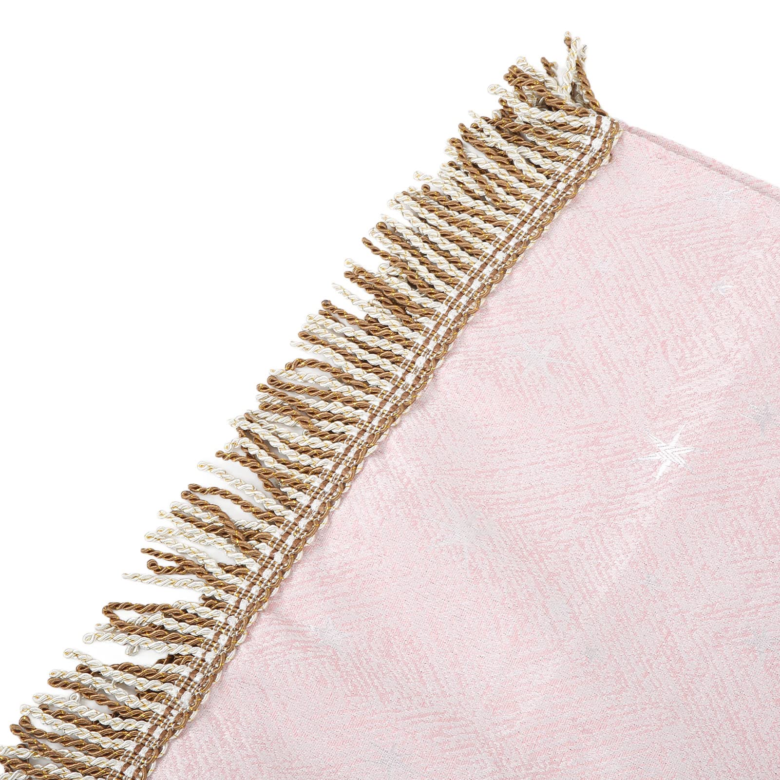 88 Key Piano Cloth,Golden Velvet Piano Cover,Keyboard Protective Cover with Tassel Decoration() Pink - Image 4