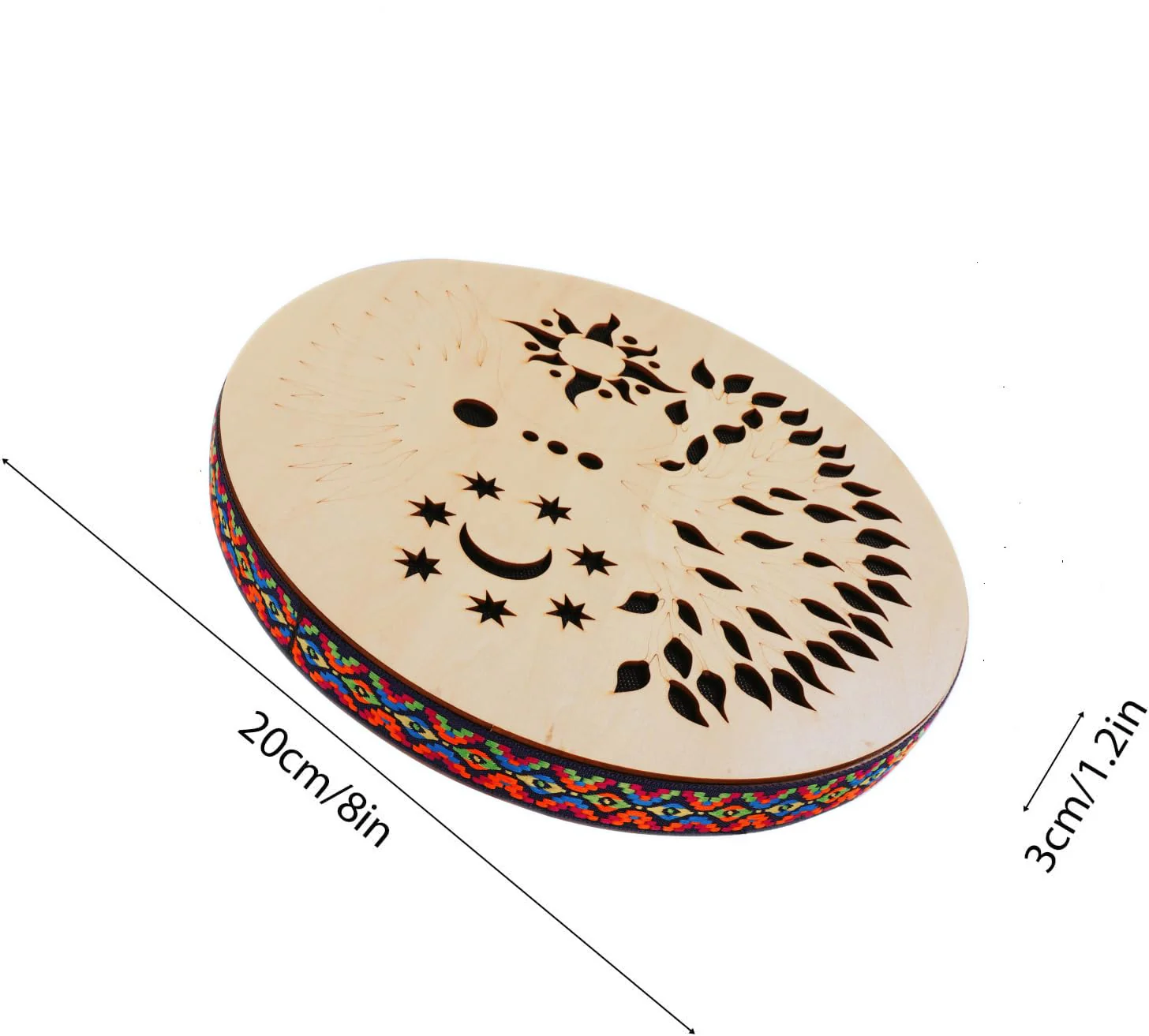 8INCH Ocean Drum,Water Stream Drum,Rain Disk "Water-Fall",Sound Healing,Onomatopoeic Music,For Performance Accompaniment（Tree of Life） 8 INCH - Image 2