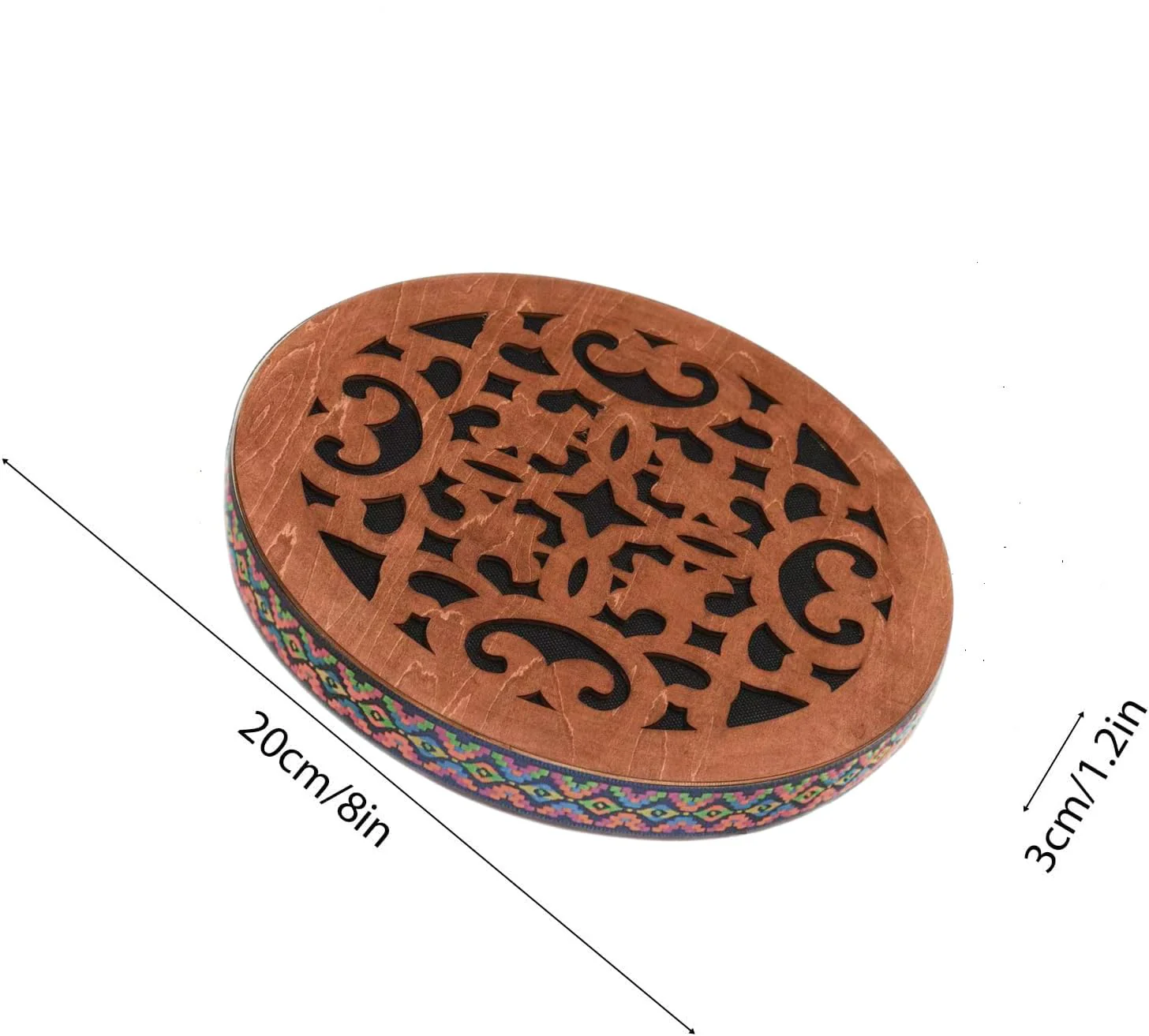 8INCH Ocean Drum,Water Stream Drum,Rain Disk "Water-Fall",Sound Healing,Onomatopoeic Wooden Drum For Performance Accompaniment 8 INCH - Image 2