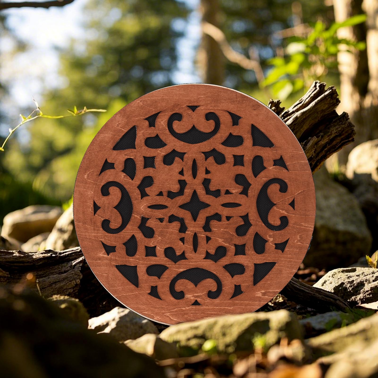 8INCH Ocean Drum,Water Stream Drum,Rain Disk "Water-Fall",Sound Healing,Onomatopoeic Wooden Drum For Performance Accompaniment 8 INCH - Image 6