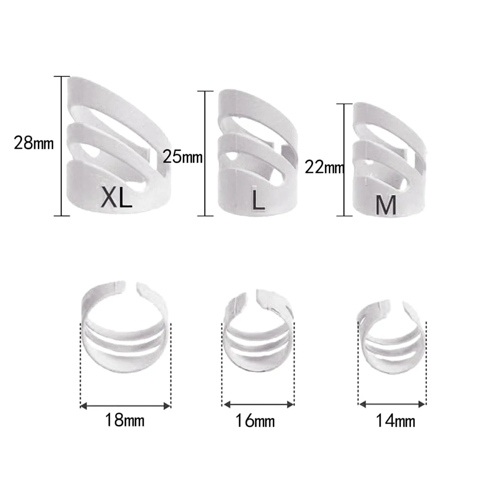 8Pcs Alaska Guitar Picks（XL+L+L+M）, Adjustable Finger Picks, Alaska Picks Plectrums Stringed Instrument Accessories Guitar Picks (White) White - Image 2