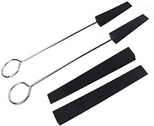 8Pcs Piano Tuning Mute Kit Triangular Rubber Mutes for Piano Mutes Fixing Tool Black 8Pcs Rubber Mutes Kit Black - Image 4
