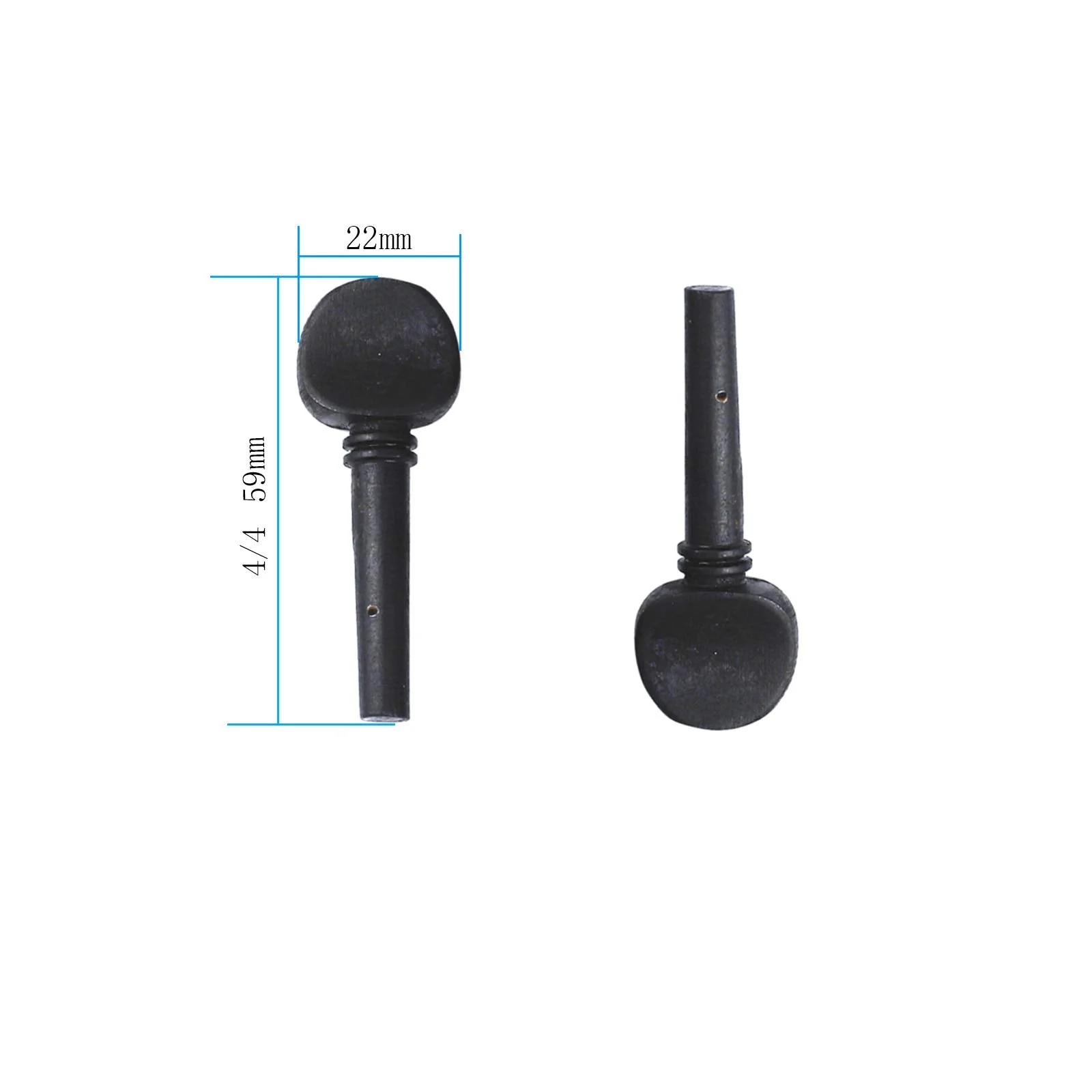 8Pcs Yootones 4/4 Wooden Violin Tuning Tuner Pegs With Predrilled Compatible with 4/4 Violin Fiddle Replacement Sets (Black) - Image 5