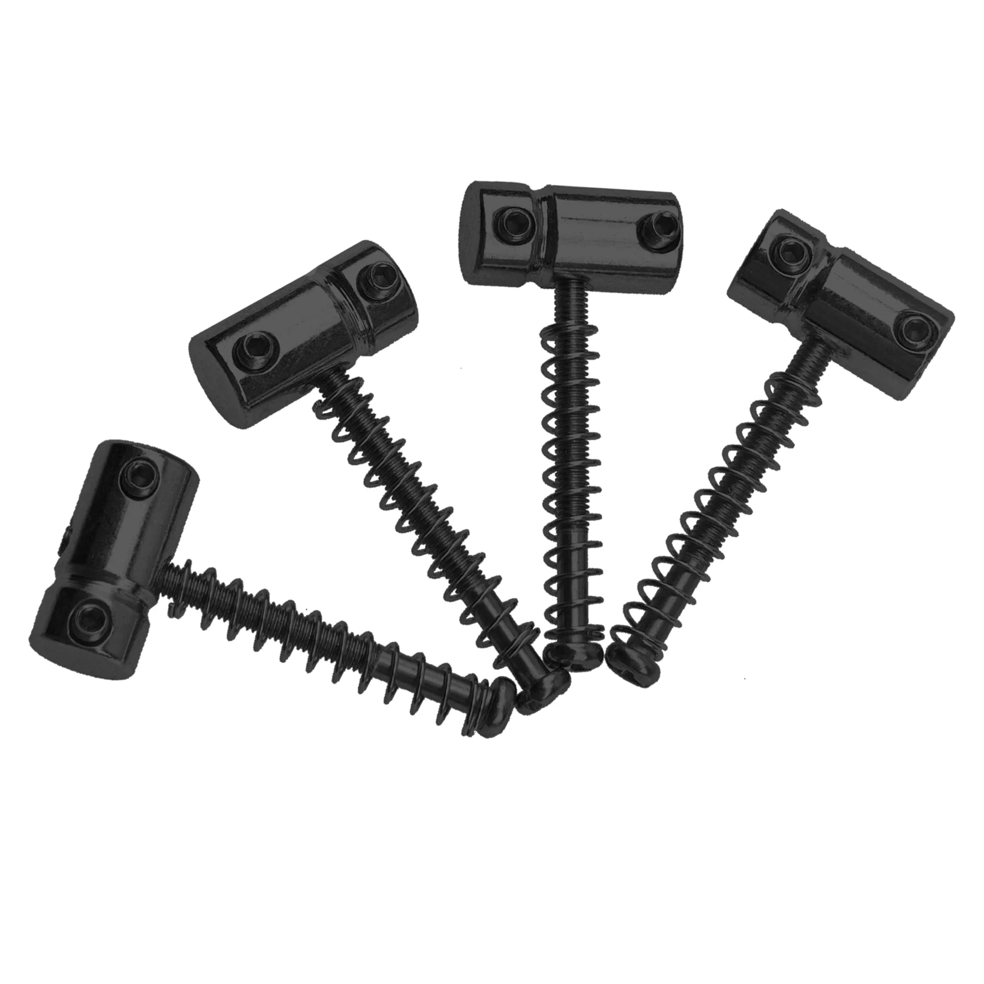 8Pcs Yootones Guitar String Saddle Code Guitar Bridge Saddles Compatible with Bass Jazz Tele Electric Guitar Part (Black) Black - Image 2