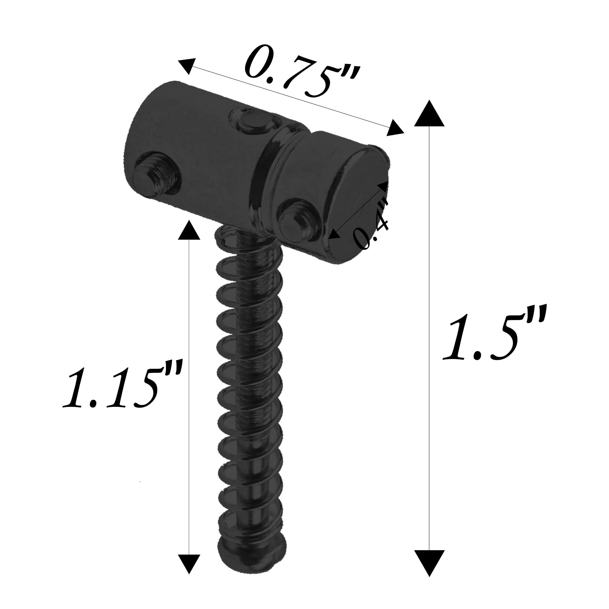 8Pcs Yootones Guitar String Saddle Code Guitar Bridge Saddles Compatible with Bass Jazz Tele Electric Guitar Part (Black) Black - Image 3