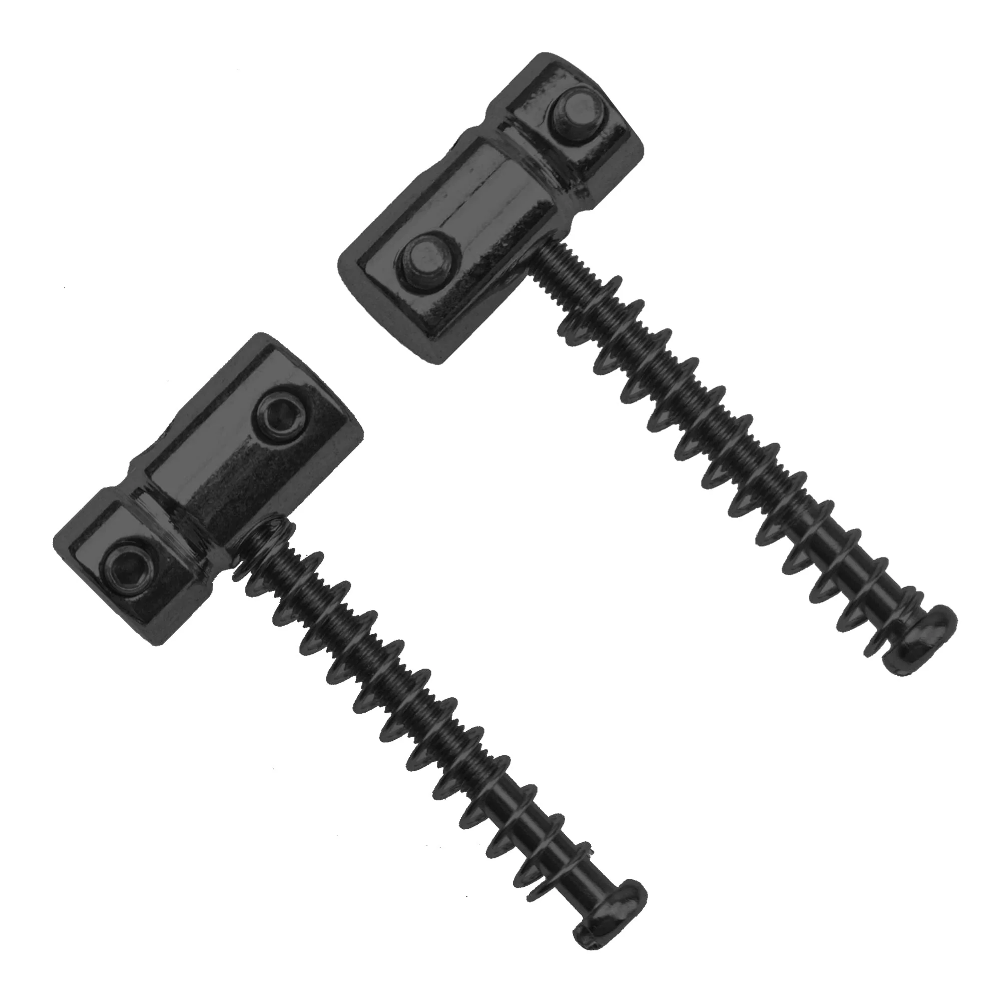 8Pcs Yootones Guitar String Saddle Code Guitar Bridge Saddles Compatible with Bass Jazz Tele Electric Guitar Part (Black) Black - Image 4