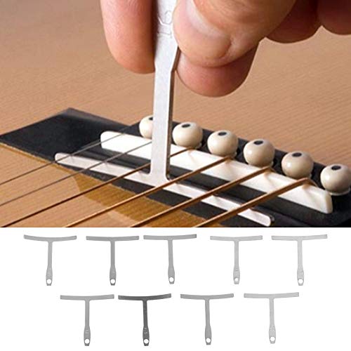 9 Pcs Understring Radius Gauge, Universal Guitar Gauge for Guitar Bass Bridge Fingerboard Saddle 7.25~20 Playing Accessories - Image 2