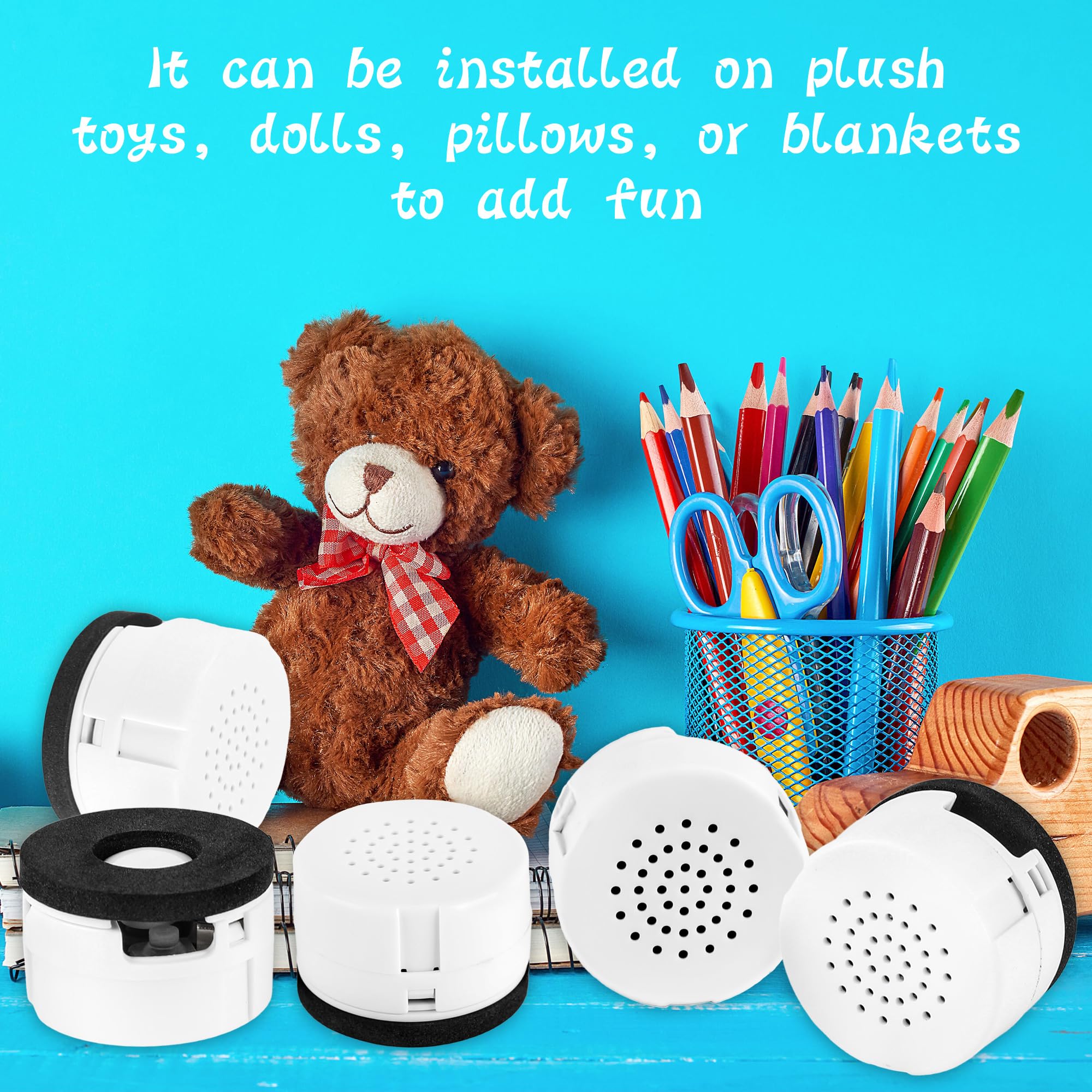 9 Pcs Voice Recorder Recordable Sound Module for Stuffed Animal Bear Doll Plush Toy Pillow Device Record Custom Message Music Recording Button Box DIY Crafts Birthday (60 Seconds) 60 Seconds - Image 7