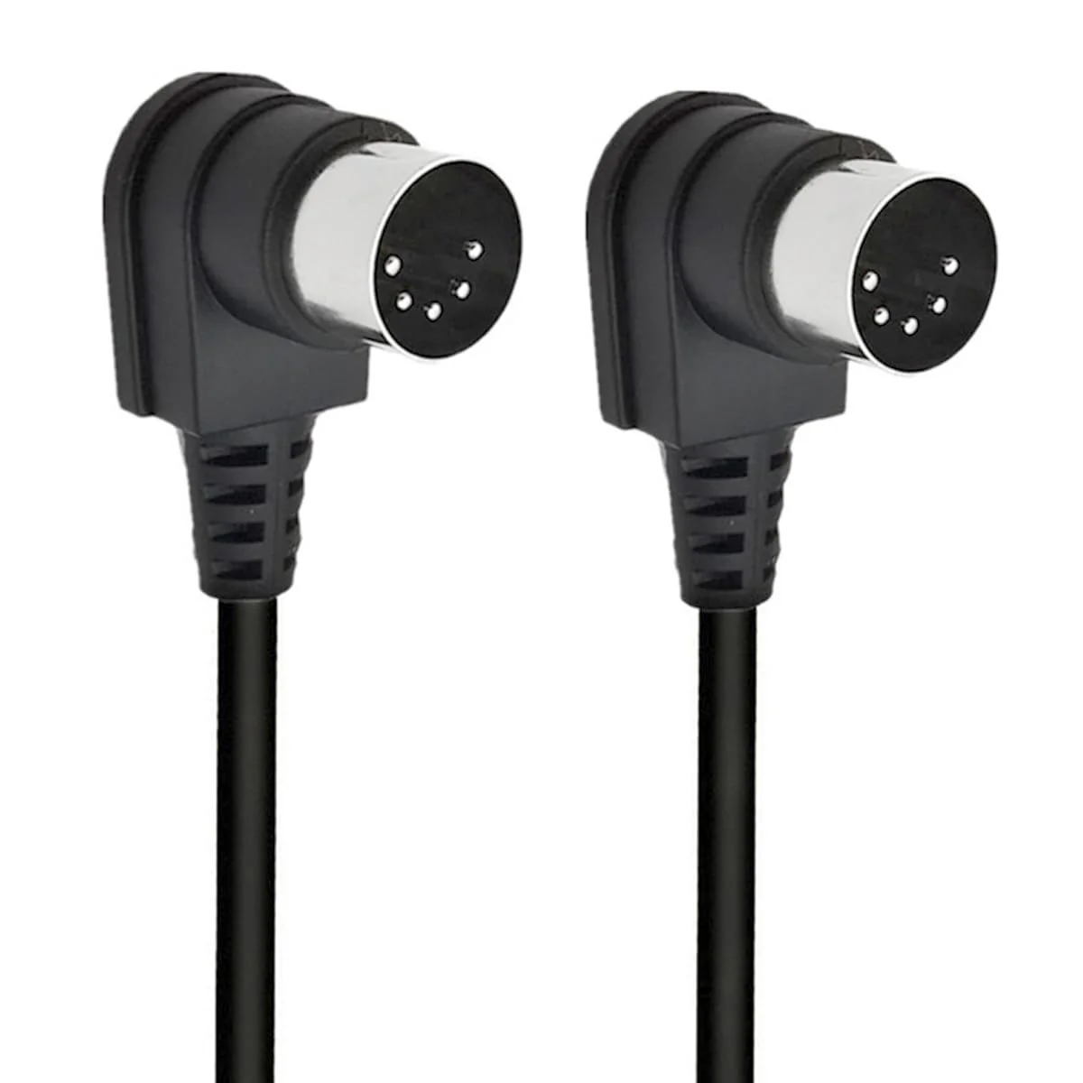 90 Degree Angle MIDI 5 Pin DIN Cable, Right Angle Doul 90 Degree DIN 5 Pin Male to Male MIDI Audio Cable for Music Mixer,MIDI Device (1 Meter/ 3.3 FT) 1 Meter/ 3.3 FT - Image 3