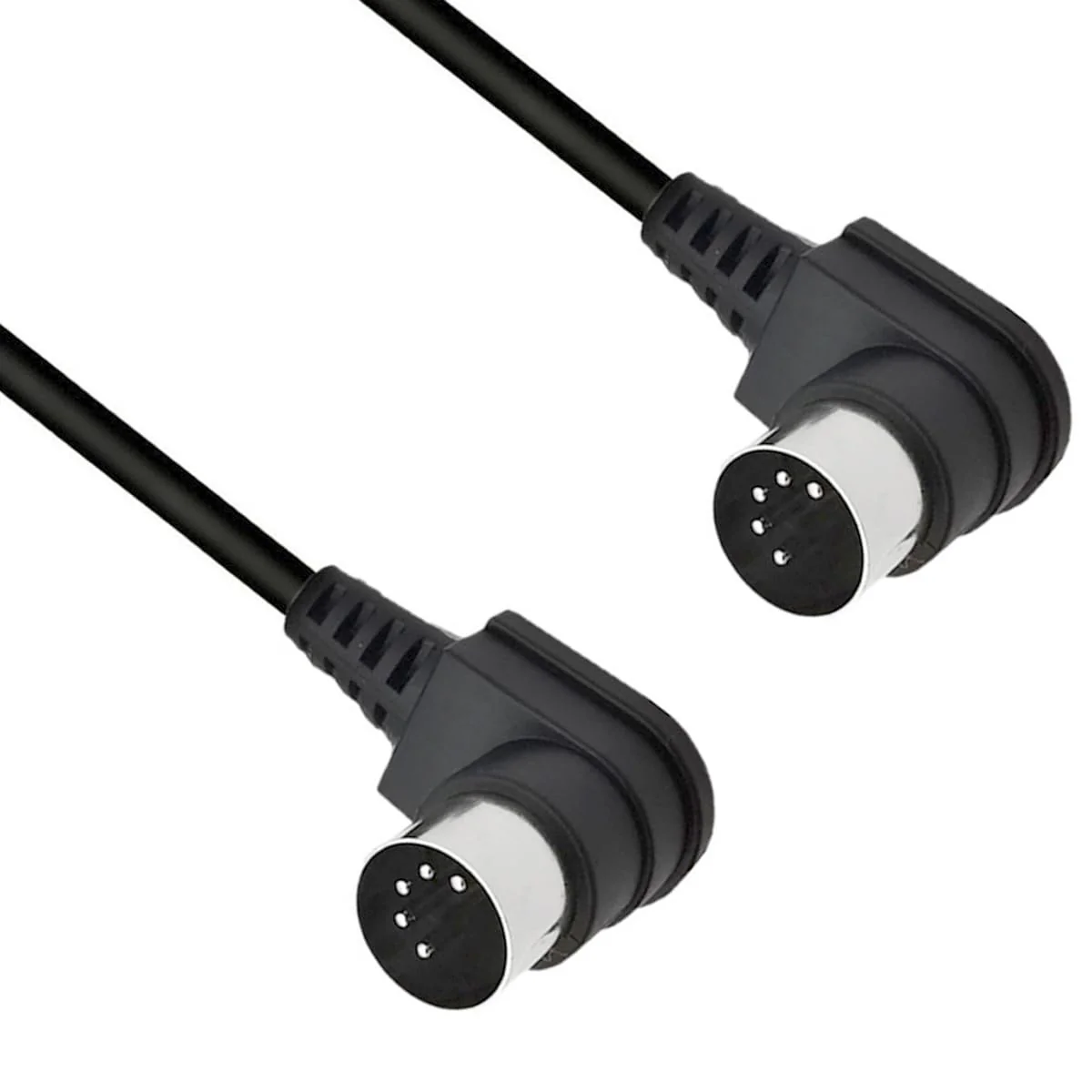 90 Degree Angle MIDI 5 Pin DIN Cable, Right Angle Doul 90 Degree DIN 5 Pin Male to Male MIDI Audio Cable for Music Mixer,MIDI Device (1 Meter/ 3.3 FT) 1 Meter/ 3.3 FT - Image 4