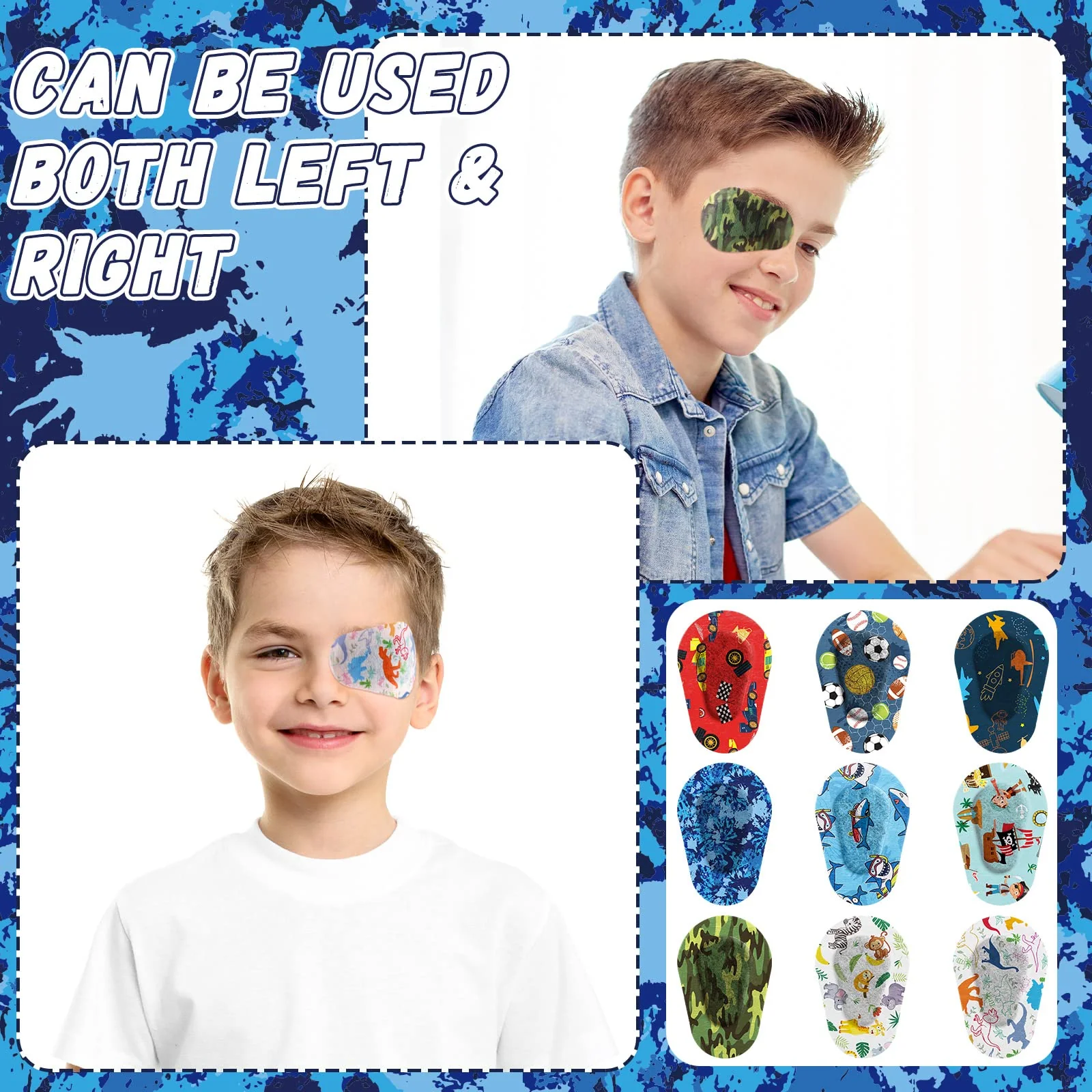 90 Pcs Kids Eye Patches Adhesive Eye Patches Girl Boy Cute Toddler Eye Patch Medical Eye Patch for Lazy Eye Amblyopia Cross Eye Baby Eye Patch(Boys Style, 3 x 2 Inch) Boys Style - Image 6