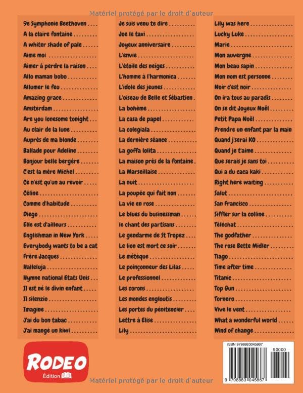 90 tablatures harmonica en vidéos | Pour débutants et plus | Sans solfège | Grand Format A4 | QR code | Partitions faciles |harmonica diatonique Do / ... Idéal pour débutant et plus. (French Edition) - Image 2