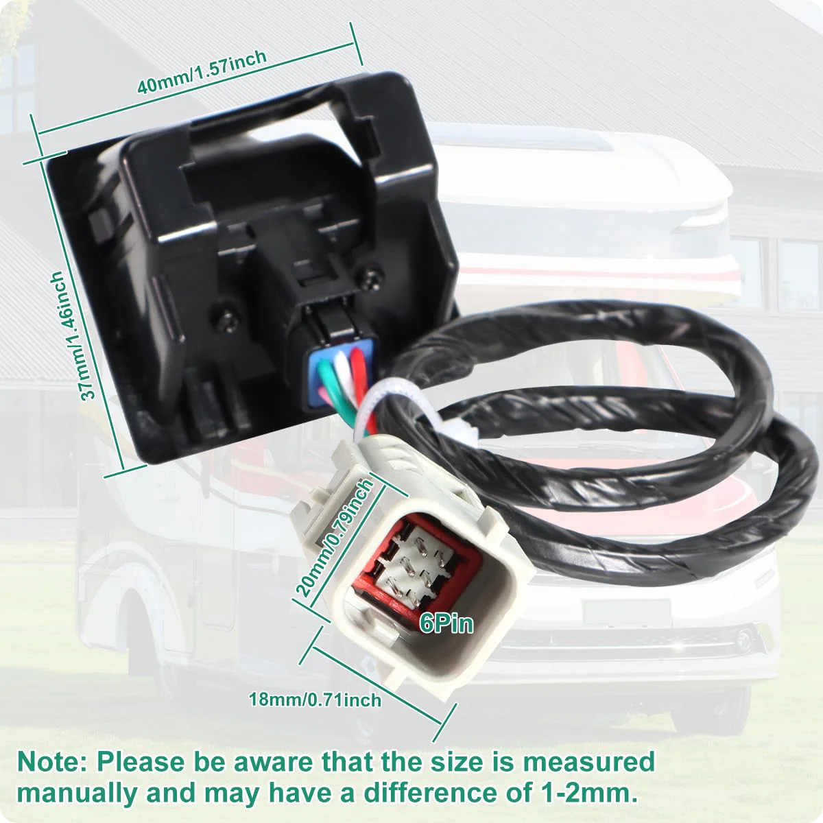 95407397 OE Backup Camera Replacement for GMC Terrain, Chevy Equinox 2010-2017, Chevy Cruze 2011-2016, Replaces OEM Part Numbers: 22913698, GM1960105, 15926123, 20903513 - Image 6