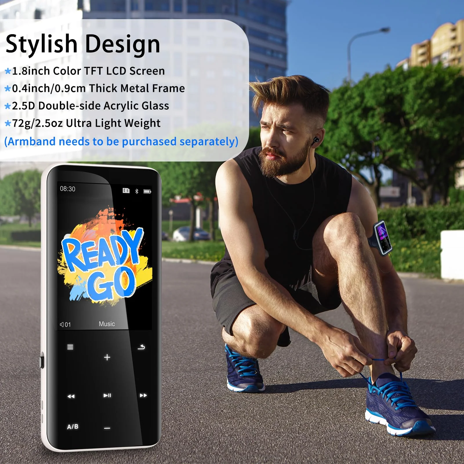 96GB MP3 Players, Music Player with Bluetooth 5.2, Volorful HiFi MP3 Digital Audio Players with HD Speaker, Mini Portable MP3 Player for Kids, Hiking, Traveling, Sports, FM Radio, Recorder (96GB) 96GB - Image 6