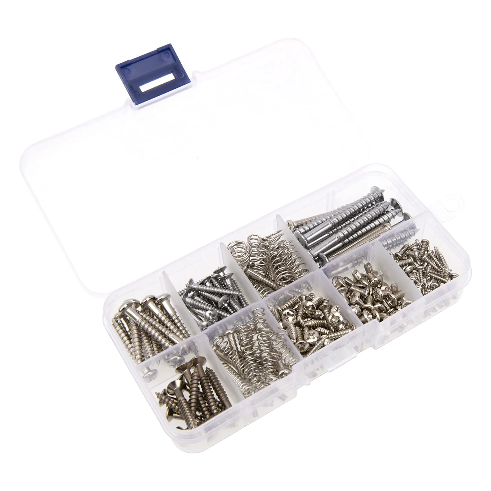 9Types Yootones 226 Pieces Guitar Screw Kit with Springs Compatible with Electric Guitar Bridge, Pickup, Pickguard, Tuner, Switch, Neck Plate, Guitar Strap Buttons & A Tweezers Guitar Accessories - Image 2