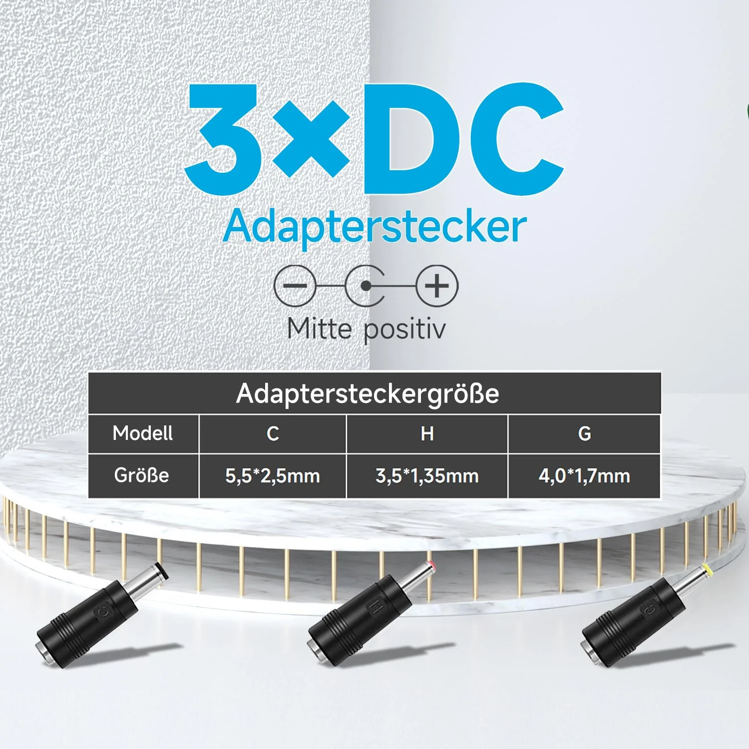 9V 1A/1000mA 1.8M Long Power Supply Adapter AC 100-240V to DC 9V 1A 9W Switching Plug with 3 Interchangeable Tips for Arduino UNO MEGA, Elliptical Trainer and More 9V Devices, CE Certified 9V-1A+3Tips - Image 2
