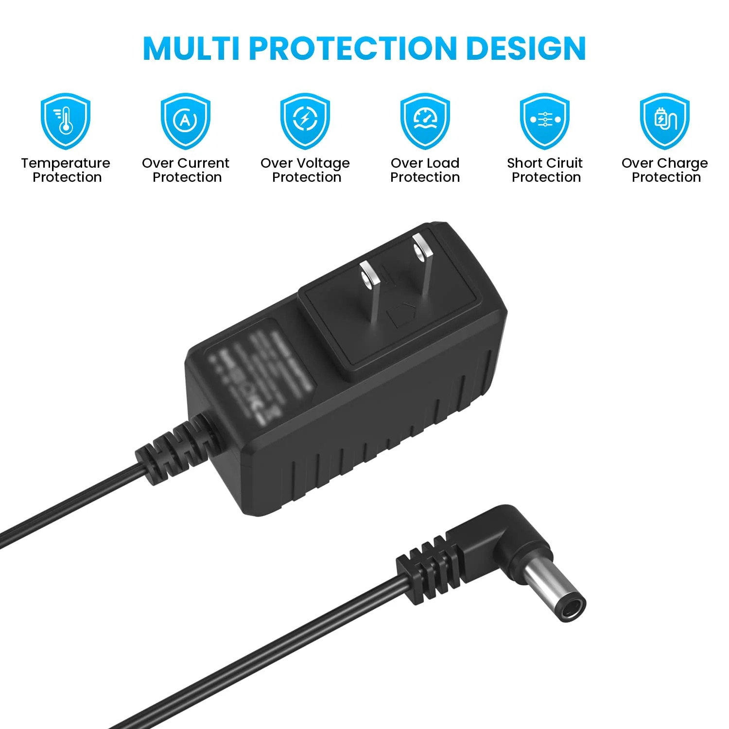 9V Adapter for Boss Effects Pedals, Distortion, Casio Keyboards, 9V 850mA Power Supply for Guitar Pedals,AC dc 9v Power Cord Replacement D'Addario PW-CT-9V, Boss PSA-120S - Image 6
