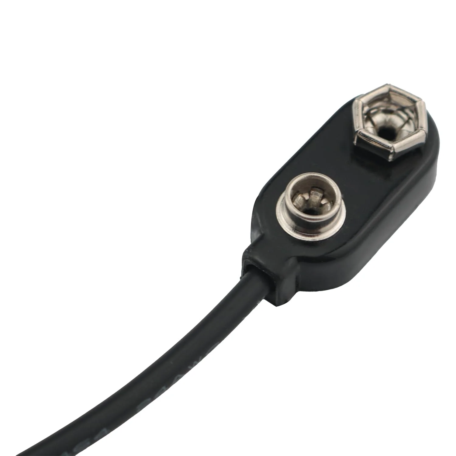 9V Battery Clip Converter Power Connection Cable Female Head 4.72 inche Long Power Cord Battery Snap Wire Reverse Polarity Extension Cable Boost Line Suitable for 9V Guitar Pedal Battery Black - Image 4