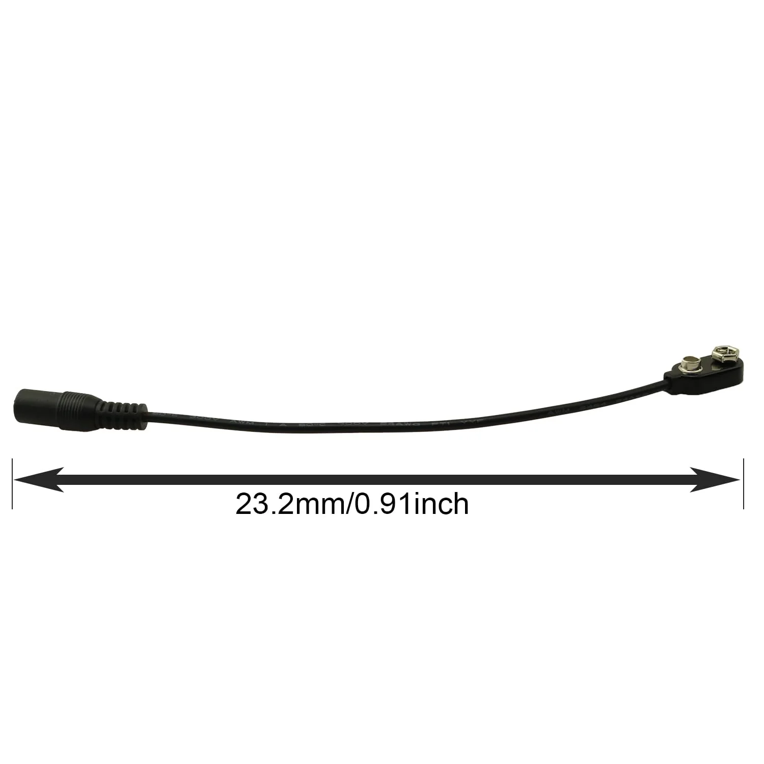 9V Battery Clip Converter Power Connection Cable Female Head 4.72 inche Long Power Cord Battery Snap Wire Reverse Polarity Extension Cable Boost Line Suitable for 9V Guitar Pedal Battery Black - Image 5