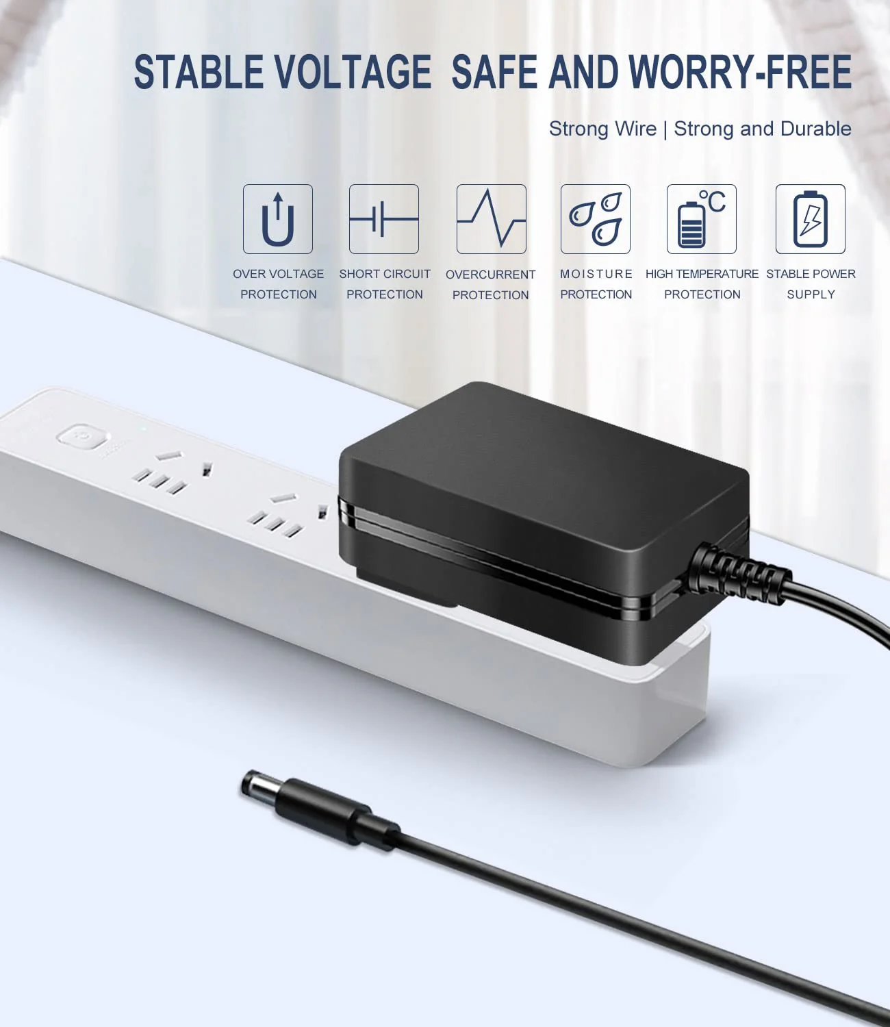 9V Power Adapter fit for Casio Keyboard AD-5 AD-5MU WK-110 WK-200 LK-43 LK-100 CT-360 CTK-496 CTK-573 CTK-611 CTK-700 CTK-710 CTK-2100 CasioTone Piano Keyboard Power Supply Cord - Image 3