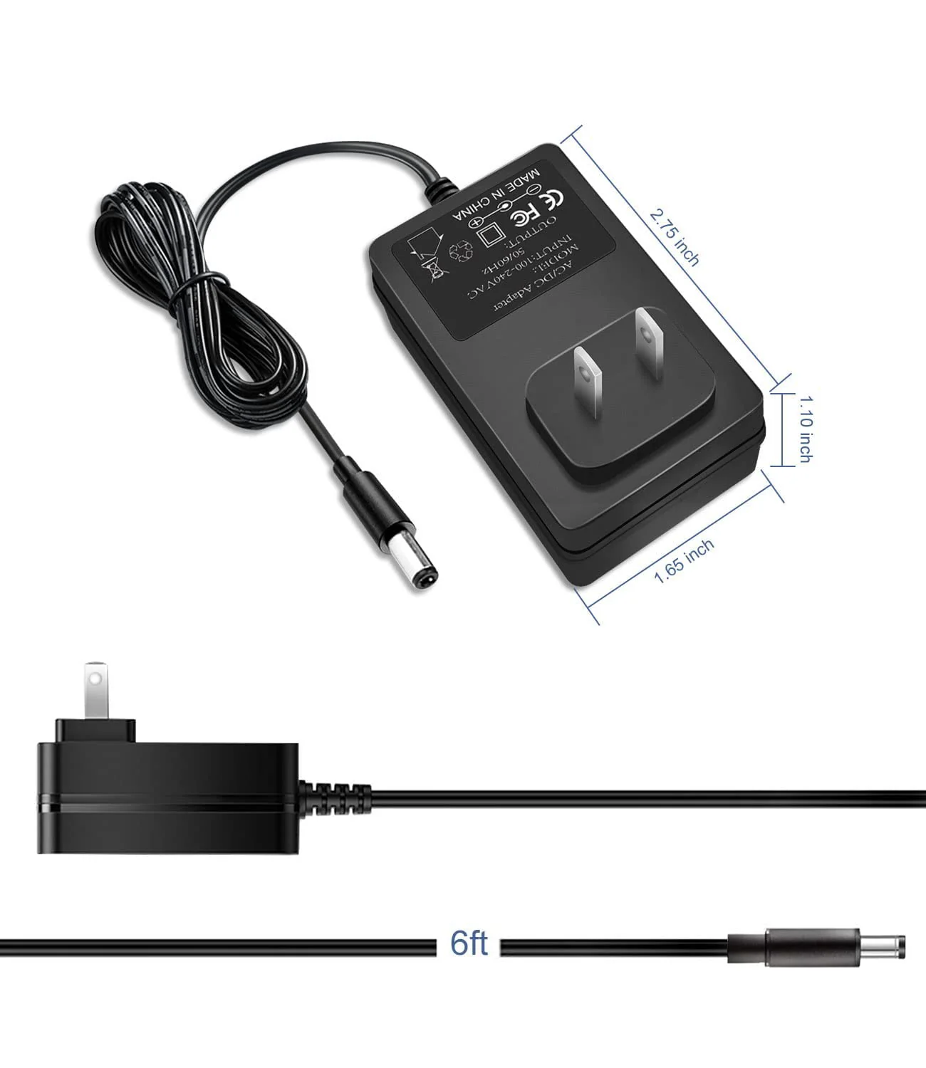 9V Power Adapter fit for Casio Keyboard AD-5 AD-5MU WK-110 WK-200 LK-43 LK-100 CT-360 CTK-496 CTK-573 CTK-611 CTK-700 CTK-710 CTK-2100 CasioTone Piano Keyboard Power Supply Cord - Image 6