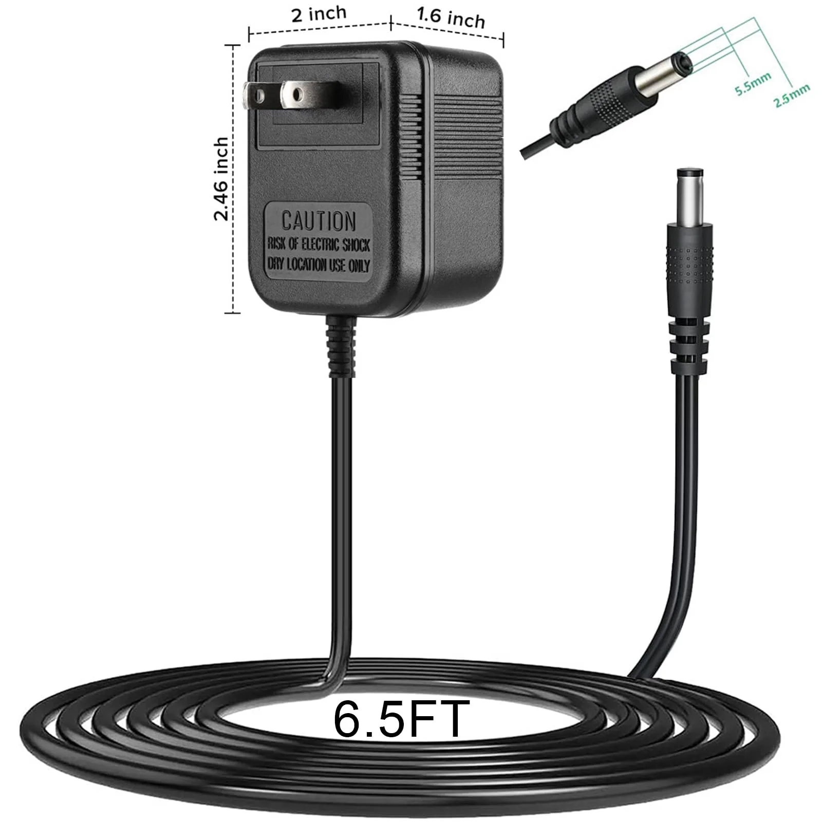 9VAC Adapter for Behringer Tube Ultragain MIC200 MIC100,PSU11-UL U090075A PSU-MINI-UL-01,Behringer Pro NOX101 DJ Mixer 9V~750mAPowe Supply,Behringer MiniAmp AMP800,Digitech Vocal300 Vocalist Live4,5 - Image 2