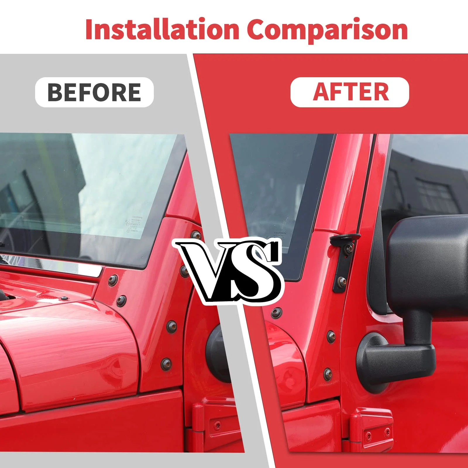 A Pillar CB Antenna Mounting Bracket for Jeep Wrangler JK JKU 2007-2018, Driver's Side - Image 7