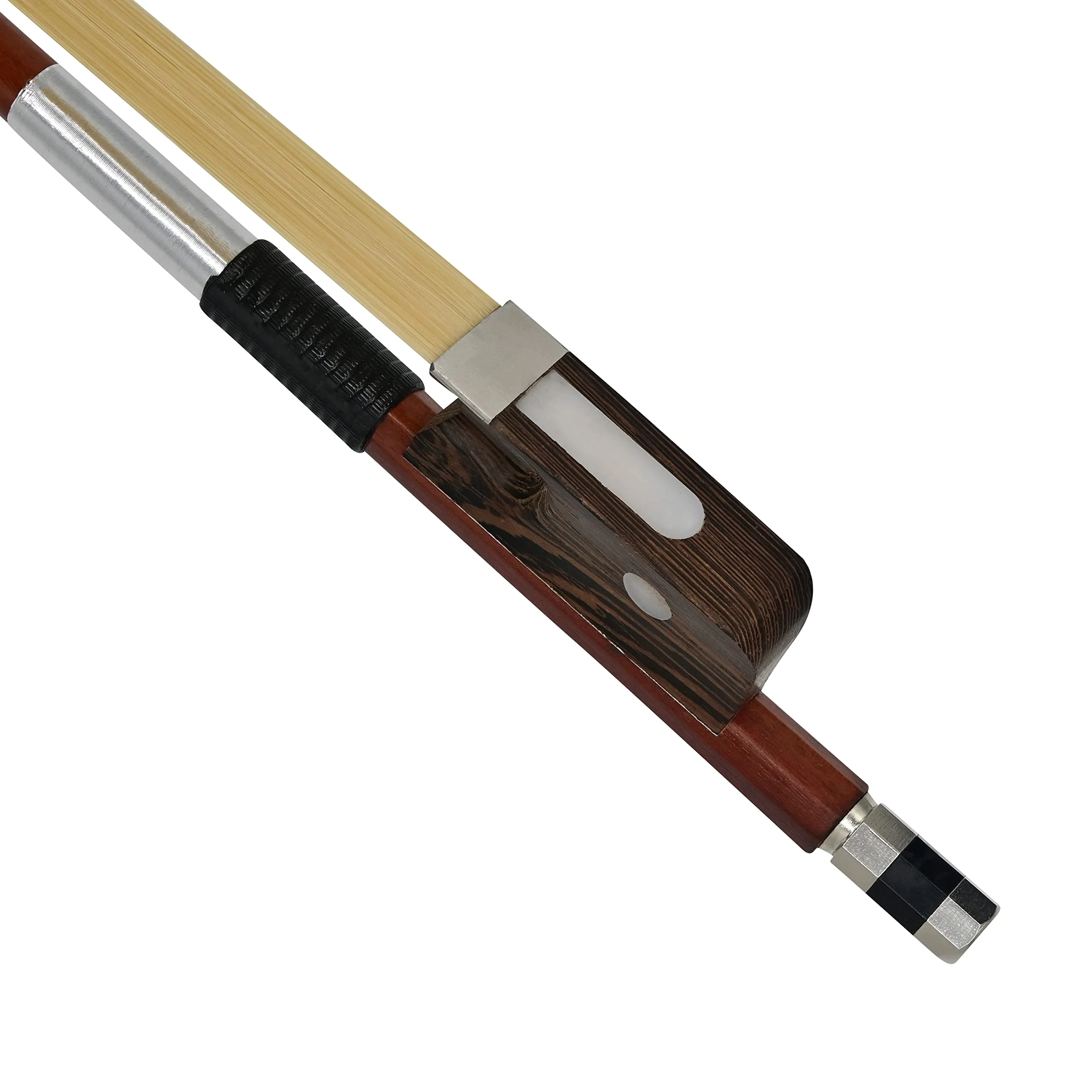 AB-100B Brazilwood Student French Bass Bow - 1/4 Size - Image 2
