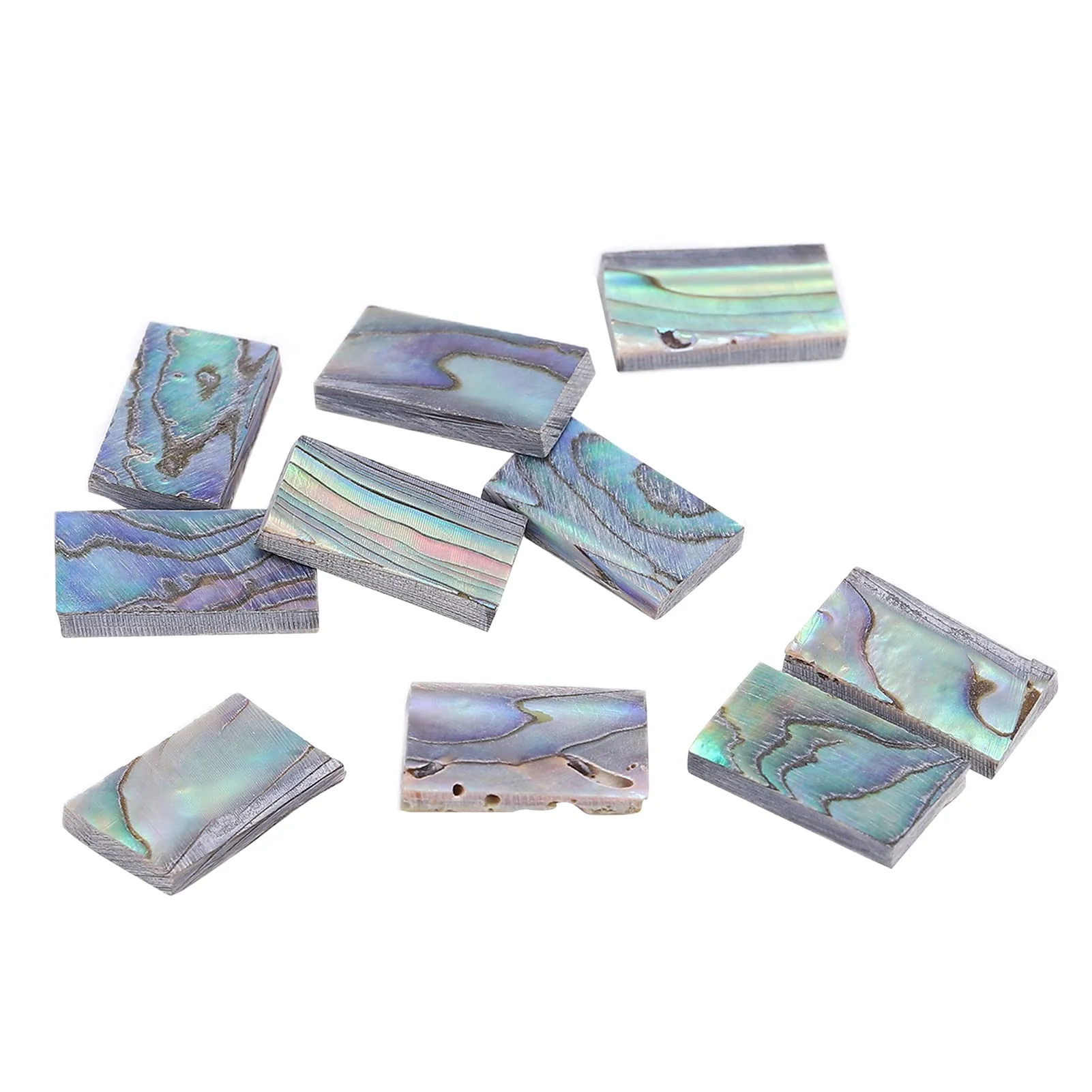 Abalone Shell Inlay, 10Pcs Nature Guitars Inlay Material Colourful for Mosaic Art for Jewelry Design - Image 4