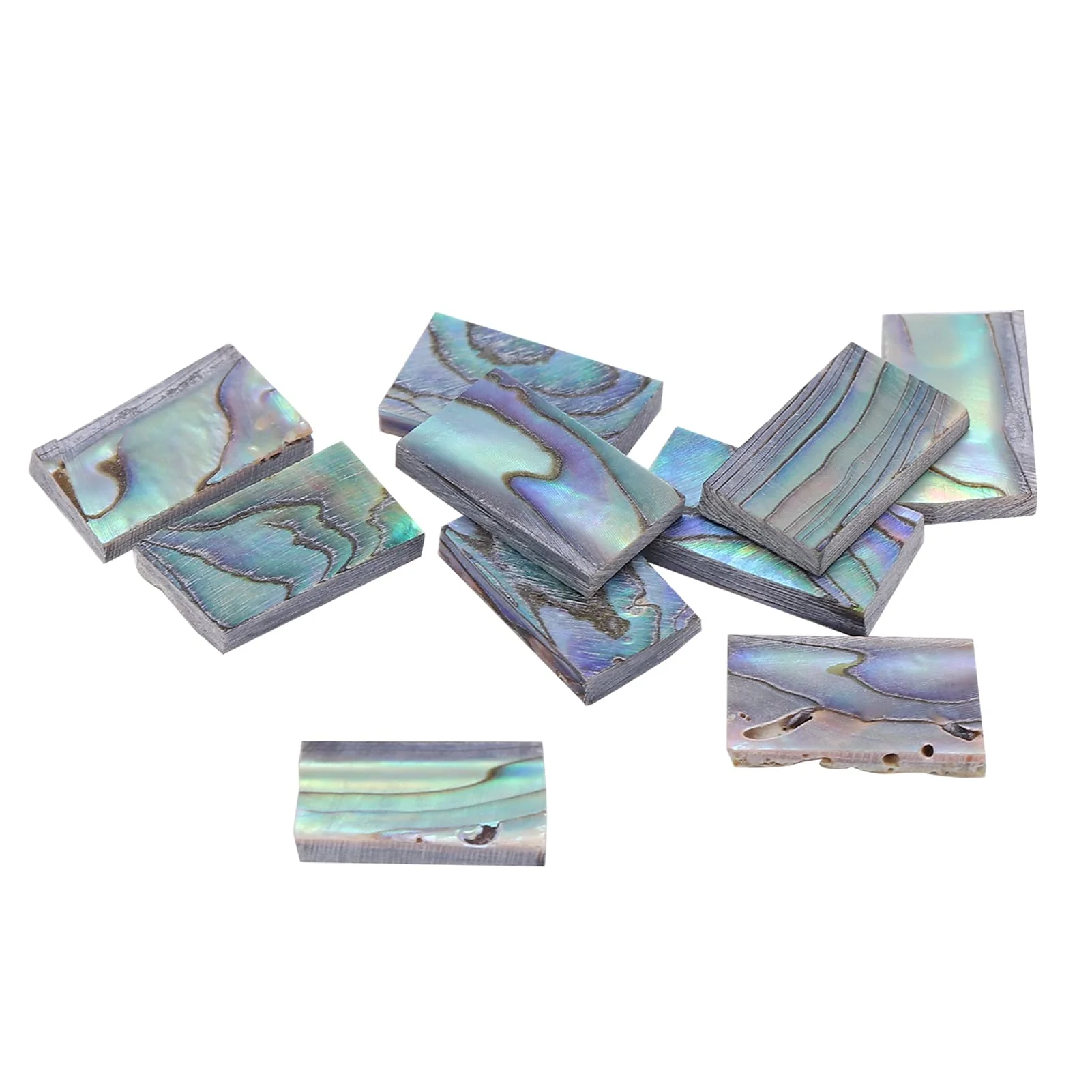 Abalone Shell Inlay, 10Pcs Nature Guitars Inlay Material Colourful for Mosaic Art for Jewelry Design - Image 5